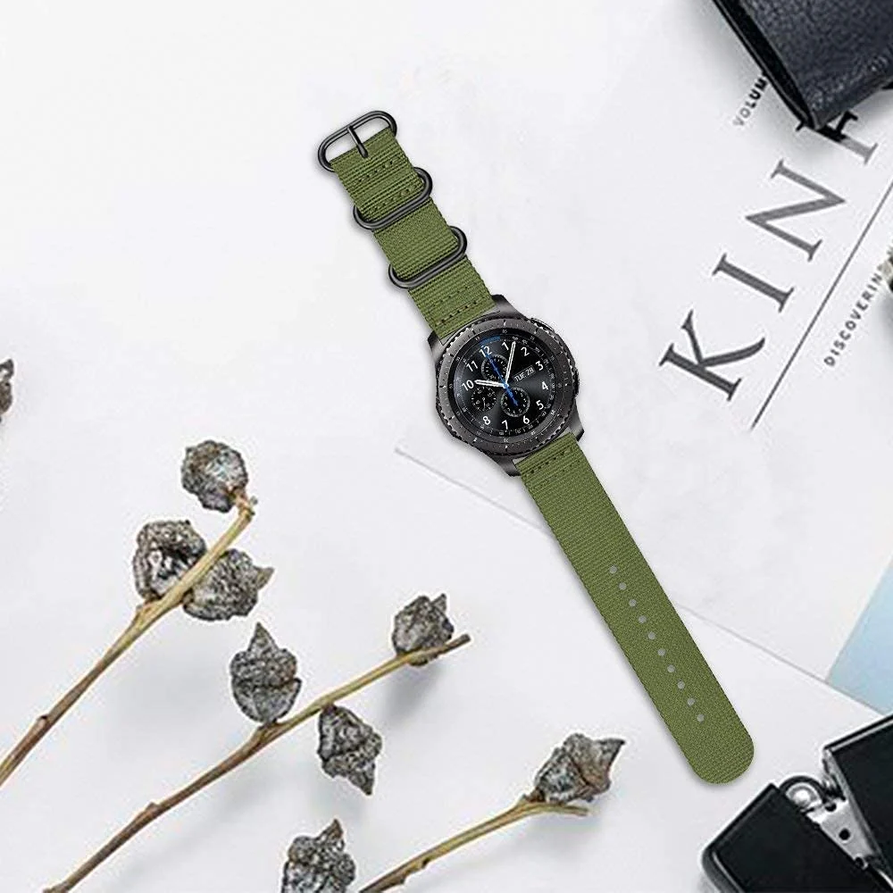 DL3 Mobilak Nylon Band Compatible with Xiaomi Redmi Watch 5 Active/Redmi Watch 5 Lite, 22mm Metal Buckle Sports Watch Strap Men Women Replacement Strap - A-green