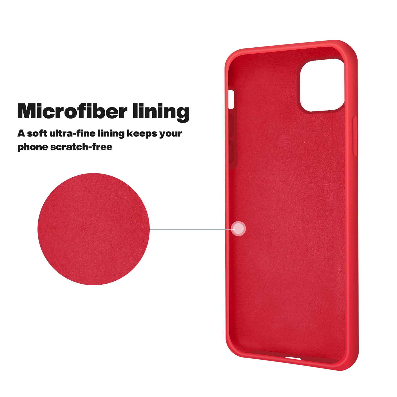 DL3 Mobilak Compatible with iPhone 11 (6.1 Inch) Case, Liquid Silicone Case, Full Body Protective Cover, Shockproof, Slim Phone Case, Anti-Scratch Soft Microfiber Lining - Red