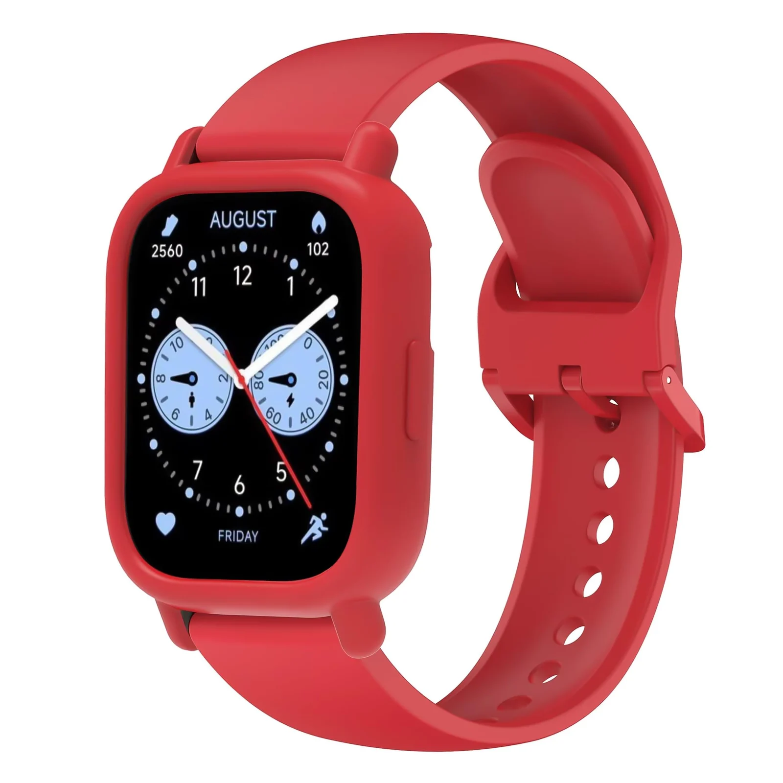 DL3 MOBILAK Soft TPU Watch Bumper Case for Xiaomi Redmi Watch 5 Lite, Red