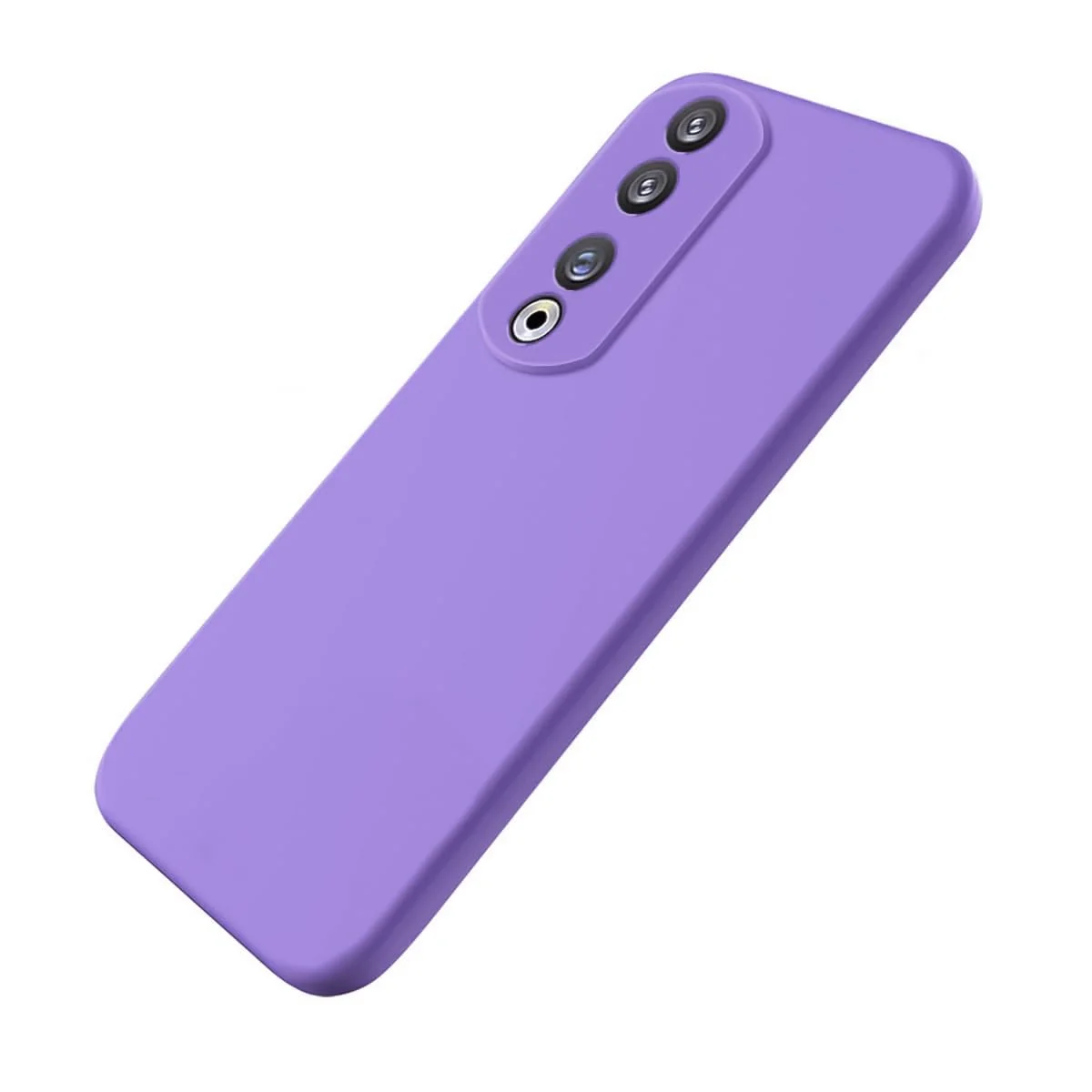 DL3 Mobilak Silicone Protective Case for Honor 90, Shock-absorbing protection, Scratch-resistant surface, Soft microfiber lining - Light Purple