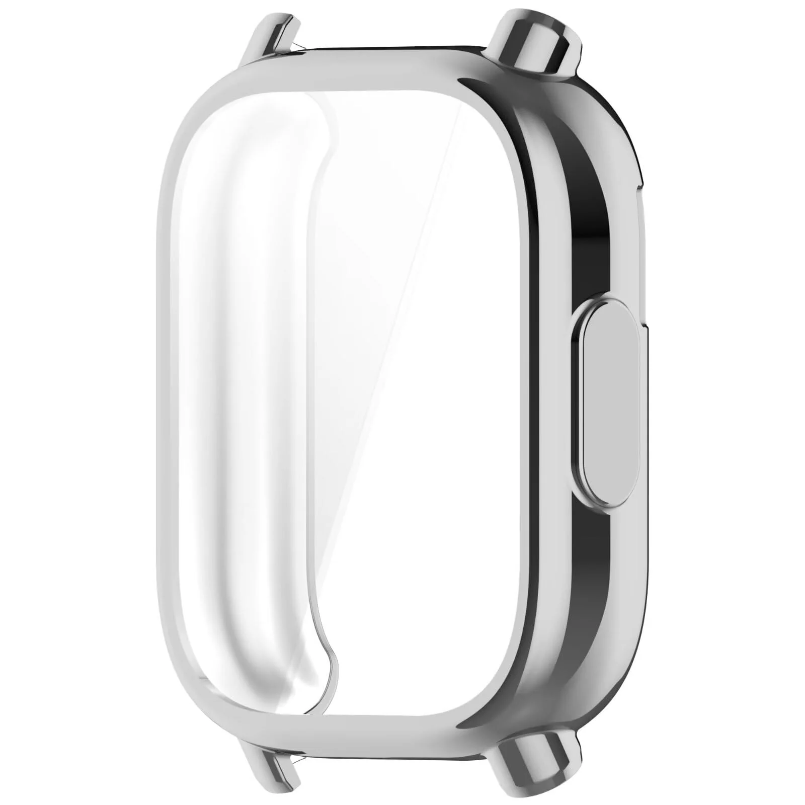 DL3 Mobilak Case for Xiaomi Redmi Watch 5 Active, Case with Screen Protector, HD Protection Cover, Soft Silicone Screen Protector Cover for Xiaomi Redmi Watch 5 Active - Silver