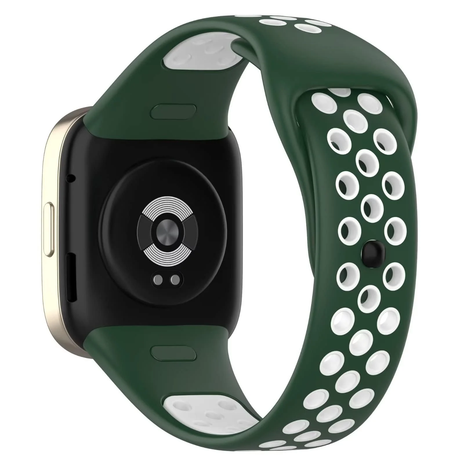 DL3 Mobilak Strap For Xiaomi Redmi Watch 3 (Not for Redmi Watch 3 Lite/Active), [Breathable] Soft Silicone Strap, Two Tone Band, Silicone Replacement Strap - Black