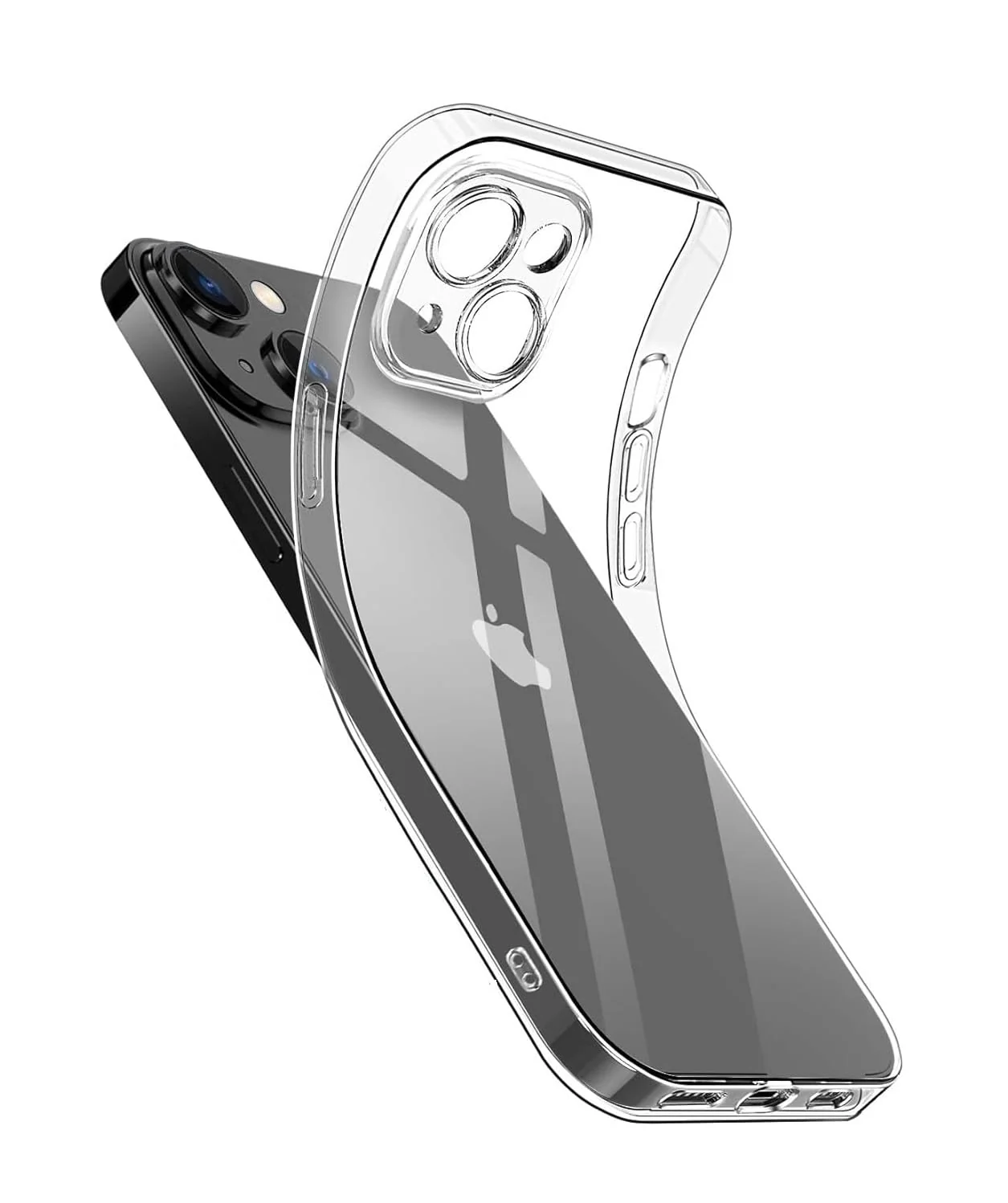 DL3 MOBILAK Camera Protective Case Compatible with iPhone Case Transparent, Mobile Phone Case iPhone Thin Soft Silicone Anti-Yellow Protective Case - Clear