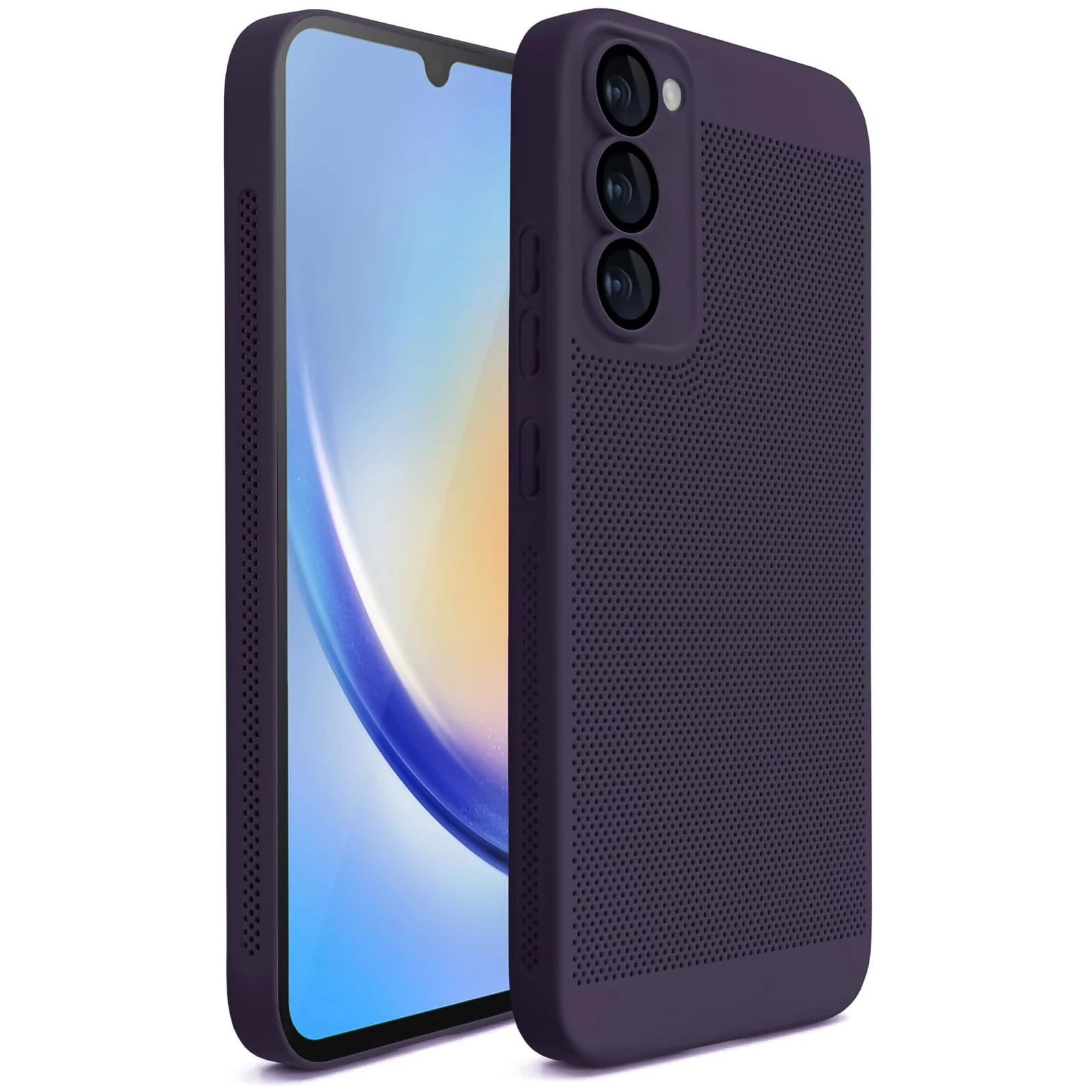 DL3 Mobilak Heat-Dissipation Hard PC Case with Built-In Camera Lens Protector for Samsung Galaxy S20 FE - Purple