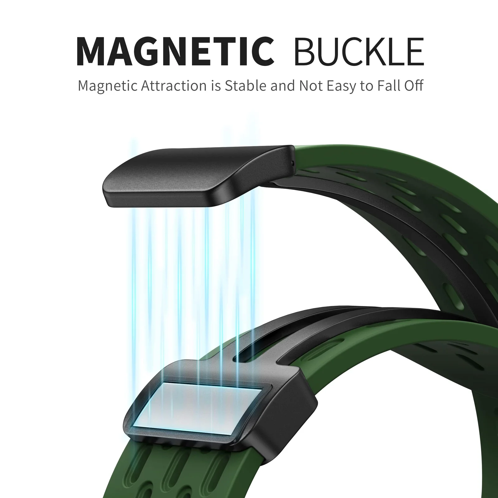 DL3 Mobilak Magnetic Bands for Apple Watch Band 49mm 46mm 45mm 44mm 42mm, Soft Silicone Magnetic Buckle Breathable Sport Watch Strap for iWatch Ultra2 Ultra SE SE2 Series 10 9 8 7 6 5 4 3 2 1 - Green