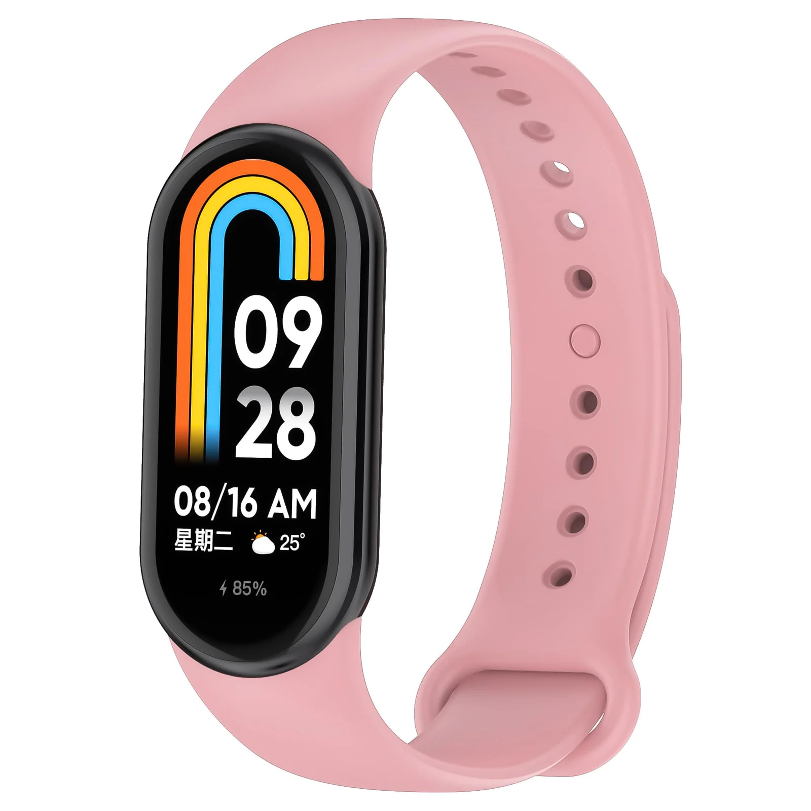 DL3 Mobilak Band Compatible with Xiaomi Mi Band 10/9/8 Replacement Strap, Silicone Skin-Friendly Wrist Strap Adjustable Sports Wristbands for Women Men Xiaomi Smart Band 8/9/10 - Pink