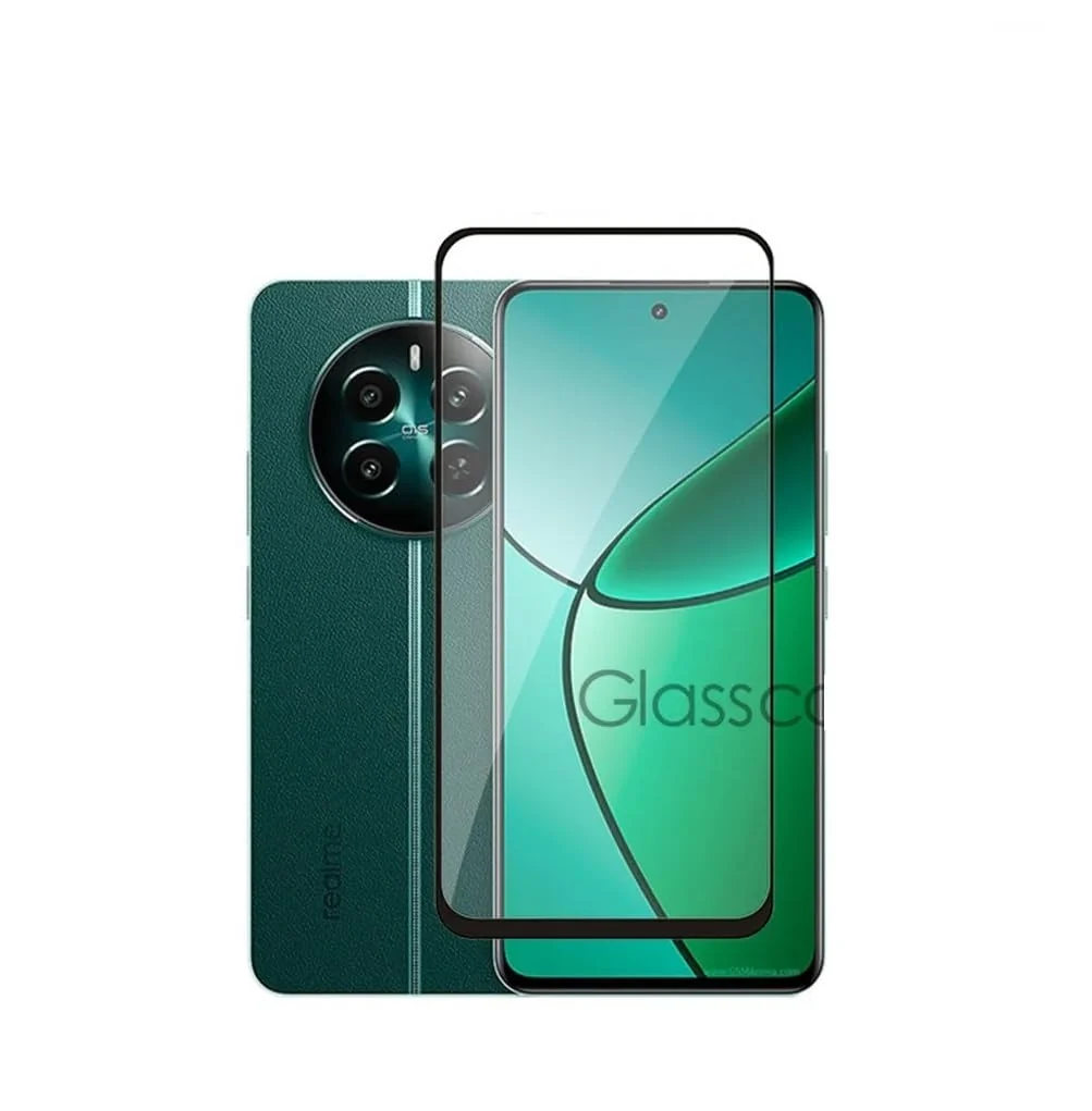 DL3 Mobilak 5D Full Glass Screen Protector For realme 13 4G/realme 12 4G/realme 12+ Plus 5G. Black Frame - Clear