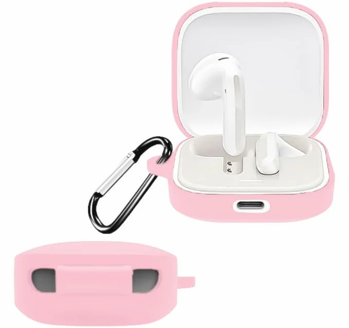 DL3 Mobilak Silicone Cover Case Compatible with Redmi Buds 6 Active Portable Protective Case Cover With Keychain For Redmi Buds 6 Active