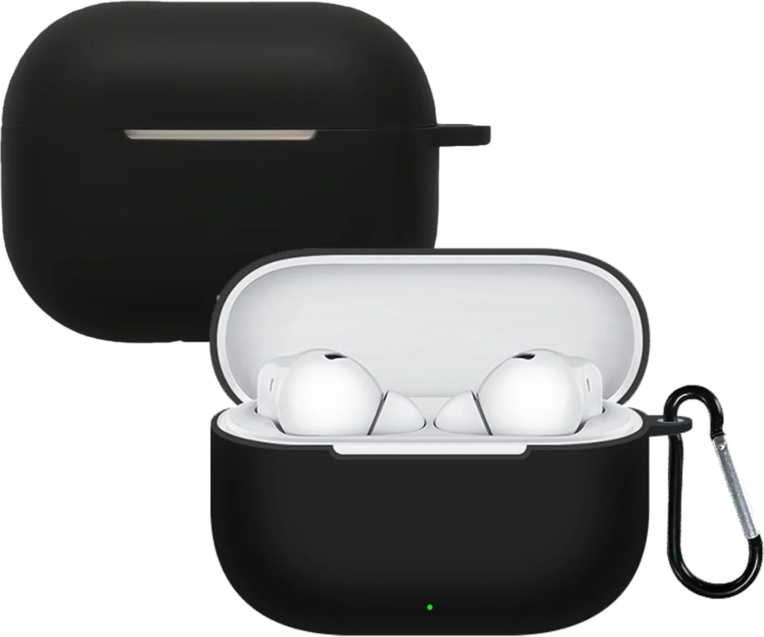 DL3 Mobilak Silicone Case Compatible with HUAWEI FreeBuds SE 4 ANC Earbuds, Soft Silicone Protective Case Cover, Shockproof Sleeve with Carabiner - Black