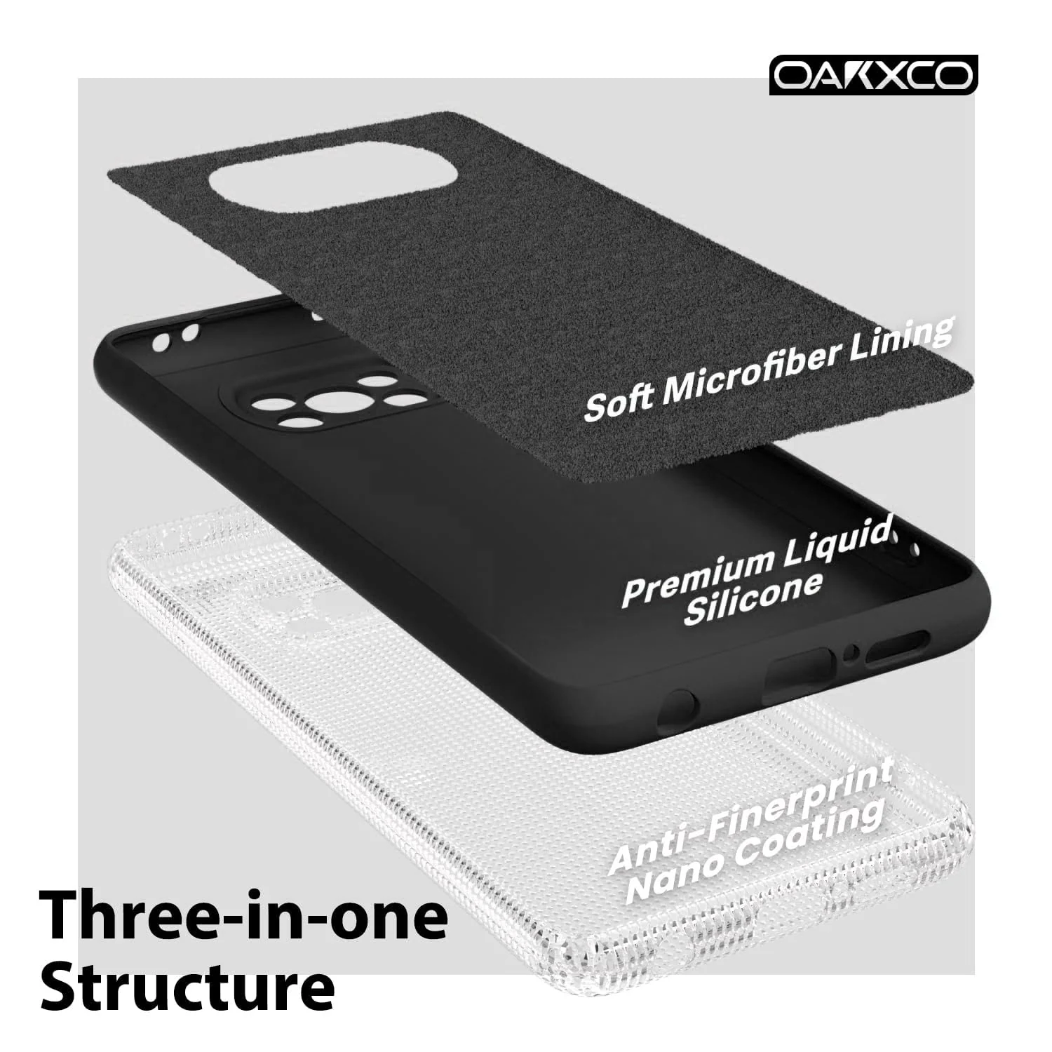 DL3 Mobilak Liquid Silicone Protective Case for Xiaomi Poco X3 Pro / Poco X3 NFC / Poco X3 with Camera Protection and Microfiber Lining - Black