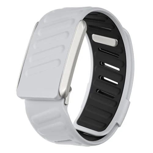 MOBIGON Breathable Silicone Sport Strap for WHOOP 4.0, Gray / Black