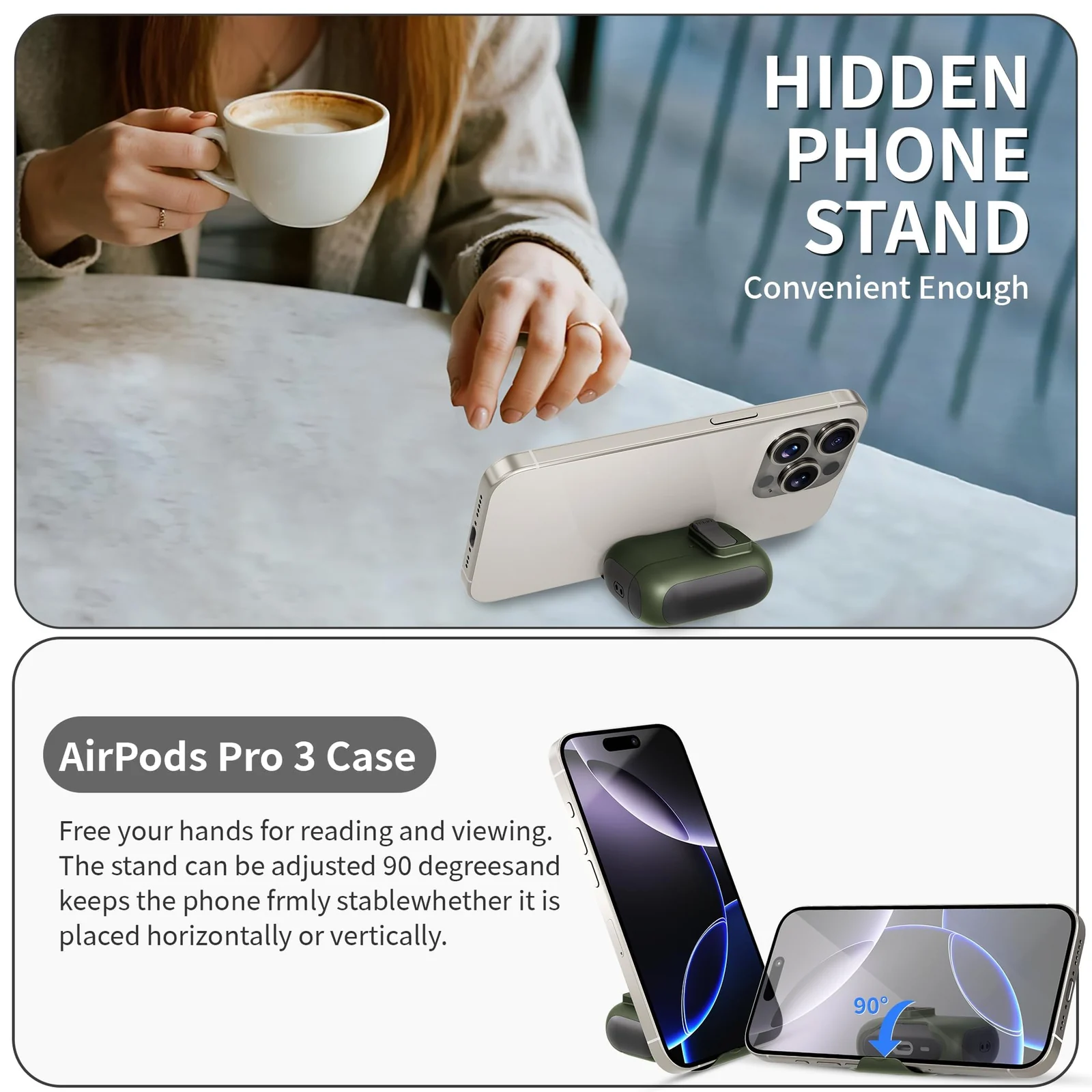 DL3 Mobilak Case for Airpod Pro Case Cover with Lock, Compatible with AirPods Pro 2nd Generation/1st Generation (2023/2022/2019), Shockproof Cover for AirPods Pro 2 Case Men Women - Olive Green Black