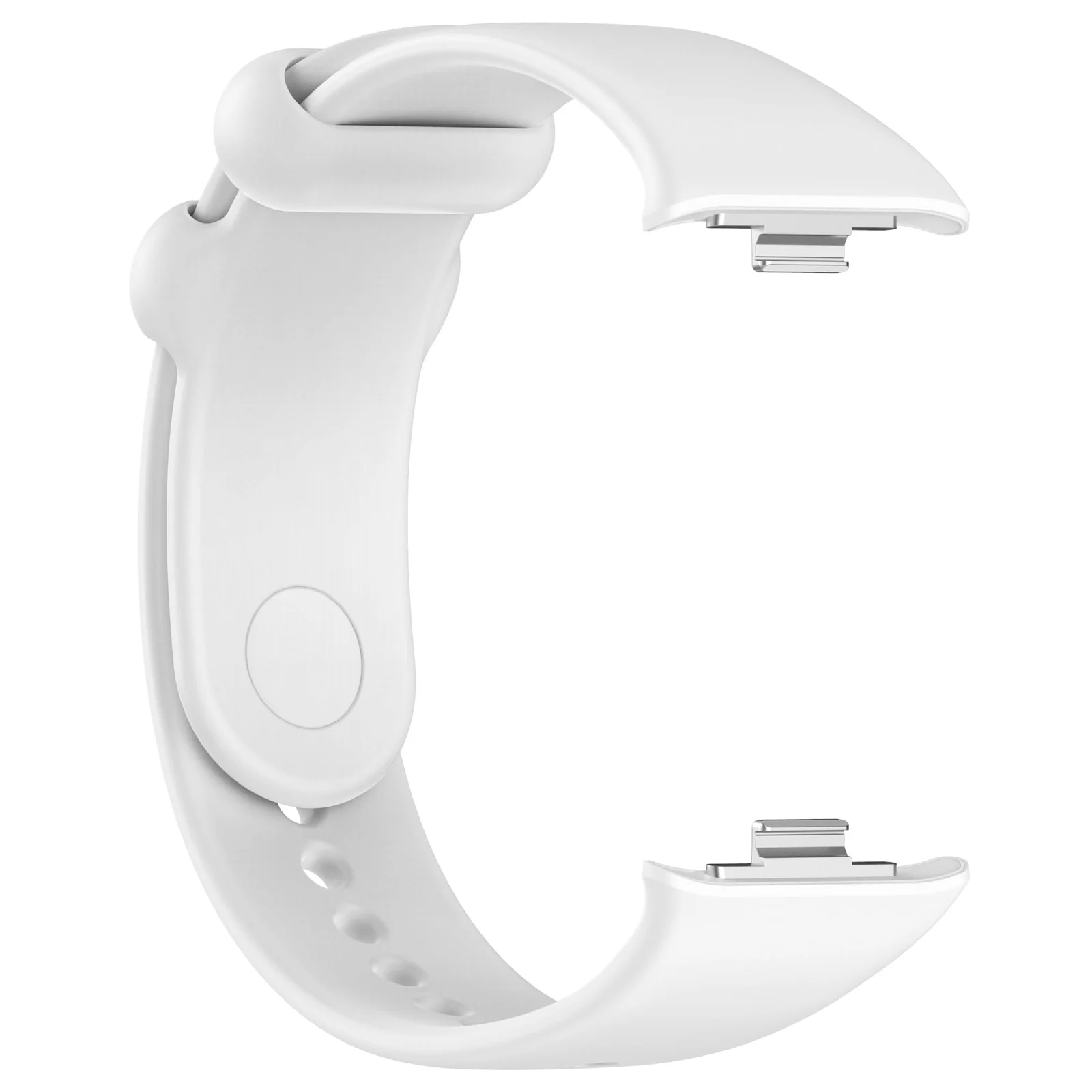 DL3 Mobilak Sport Strap Compatible with Xiaomi Redmi Watch 4/ Xiaomi Band 8 pro, Soft Silicone Sports Wristband for Men Women, Double Ring Adjustable Replacement - White