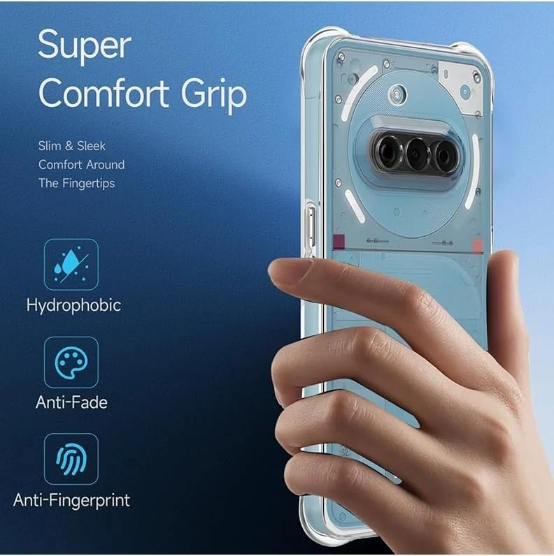 DL3 Mobilak Case Compatible with Nothing Phone 3A, Cover Silicone TPU Gorilla Anti-shock Protector Camera Shockproof Corners - Clear