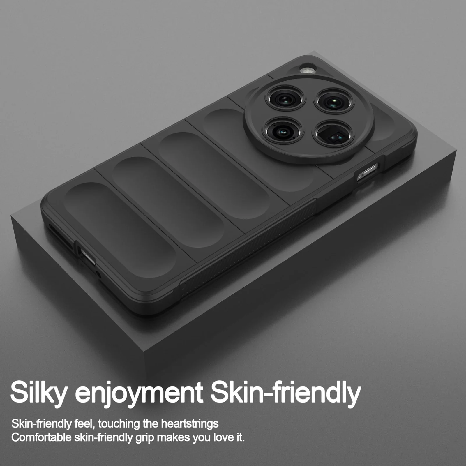 DL3 Mobilak Flexible Silicone and TPU Protective Case with Camera Protection for OPPO Find X8 Pro - Black