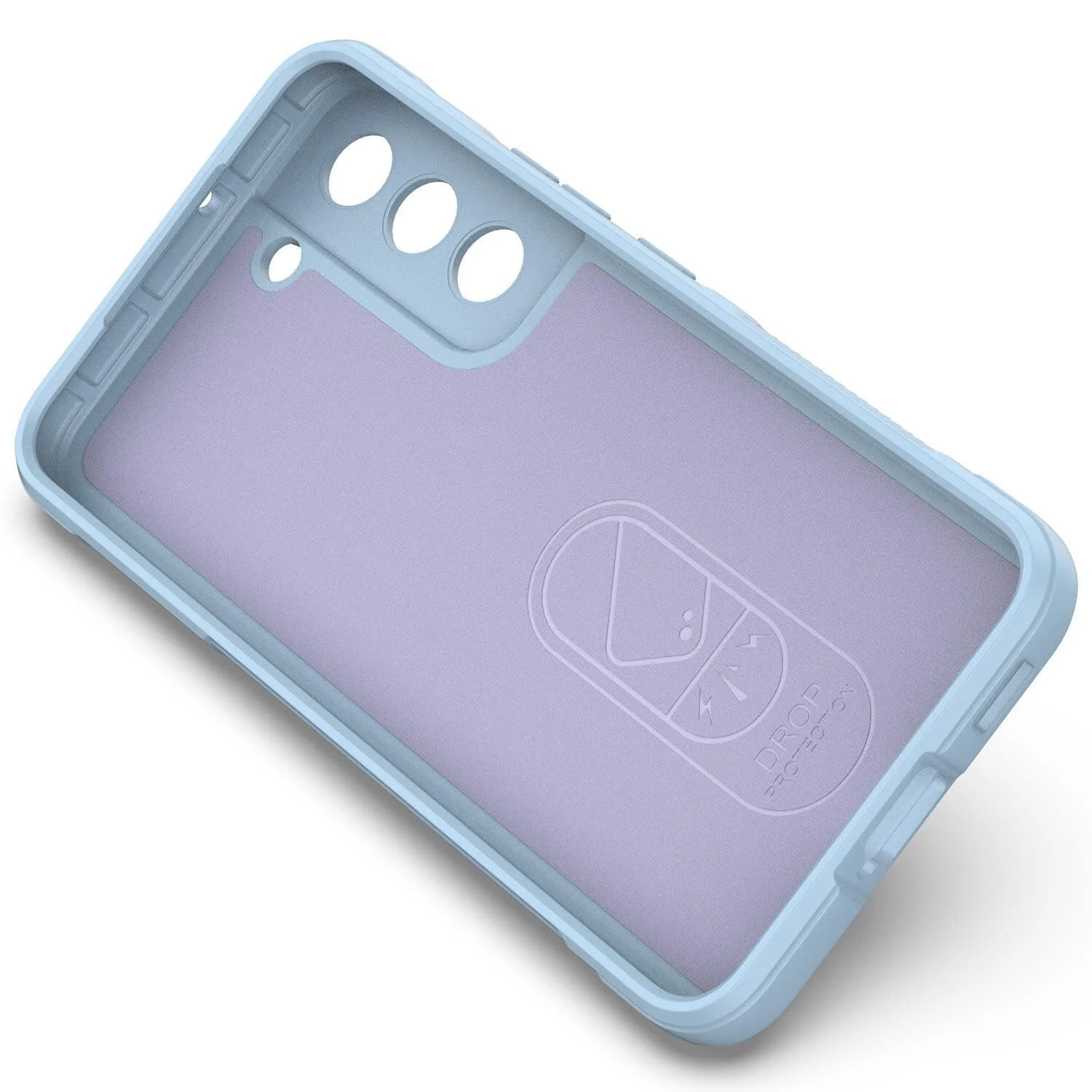 DL3 Mobilak Rugged Protective Case for Samsung Galaxy S21 FE, Camera protection, Shock-absorbing protection, Non-slip grip - Baby Blue
