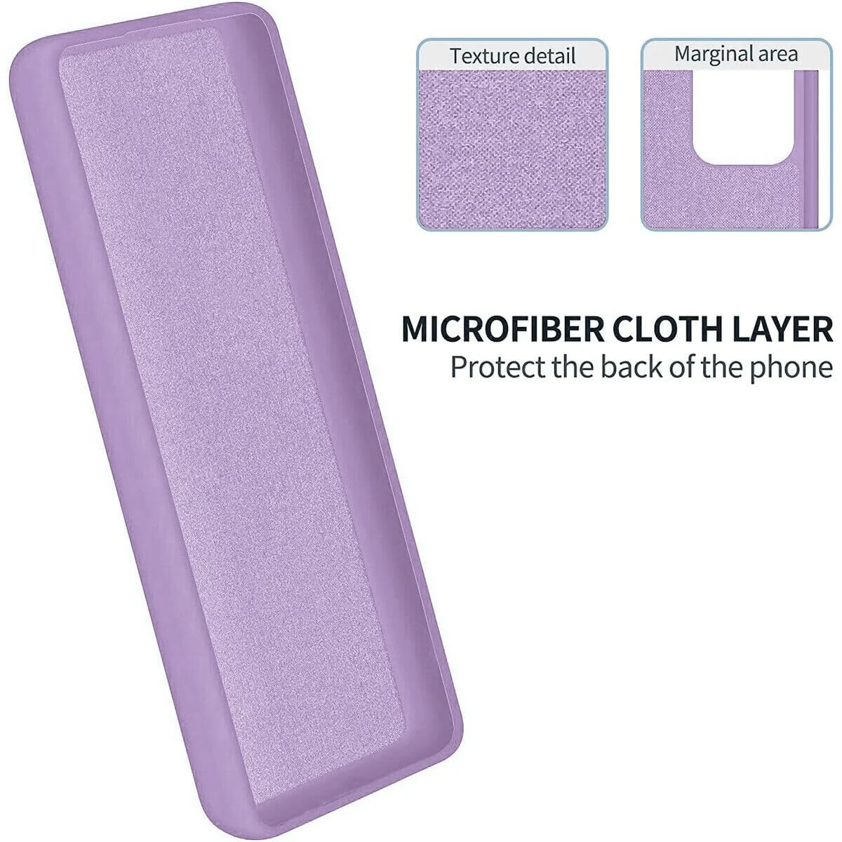 DL3 Mobilak Soft Silicone Protective Case for OnePlus Nord 3 with Microfiber Lining and Shockproof Design - Light Purple