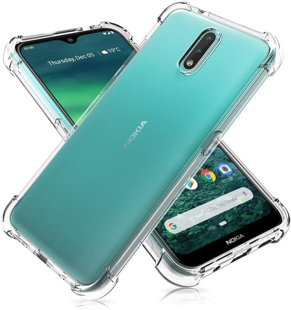 DL3 Mobilak Case Compatible with Nokia 2.3, Cover Silicone TPU Gorilla Anti-shock Shockproof Corners - Clear