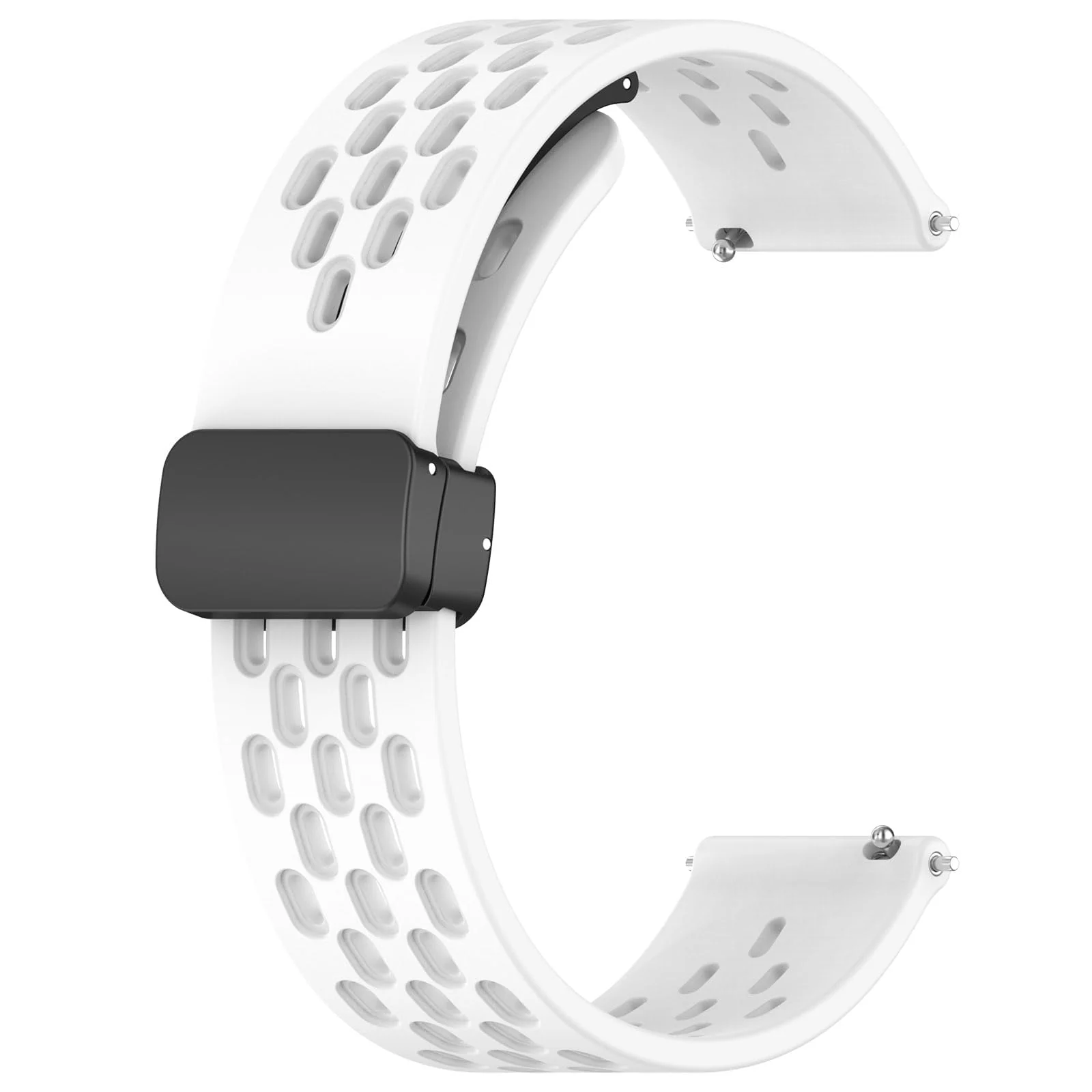 DL3 Mobilak 22MM Silicone Band Magnetic Clasp Strap For Xiaomi Redmi Watch 5 Active/5 Lite/Compatible with Samsung Galaxy Watch 46mm/Watch 3 45mm/Gear S3/Huawei watch (GT6 GT5 GT4 GT3 GT2 (A. ) - A.White