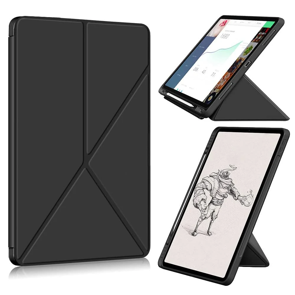 DL3 Mobilak Compatible with iPad Pro 11 Inch Case 2022(4th Gen)/2021(3rd Gen)/2020(2nd Gen) Case, Smart Stand, Pencil Holder, Shockproof Slim Lightweight Leather Cover, Modern Abstract Design - Black