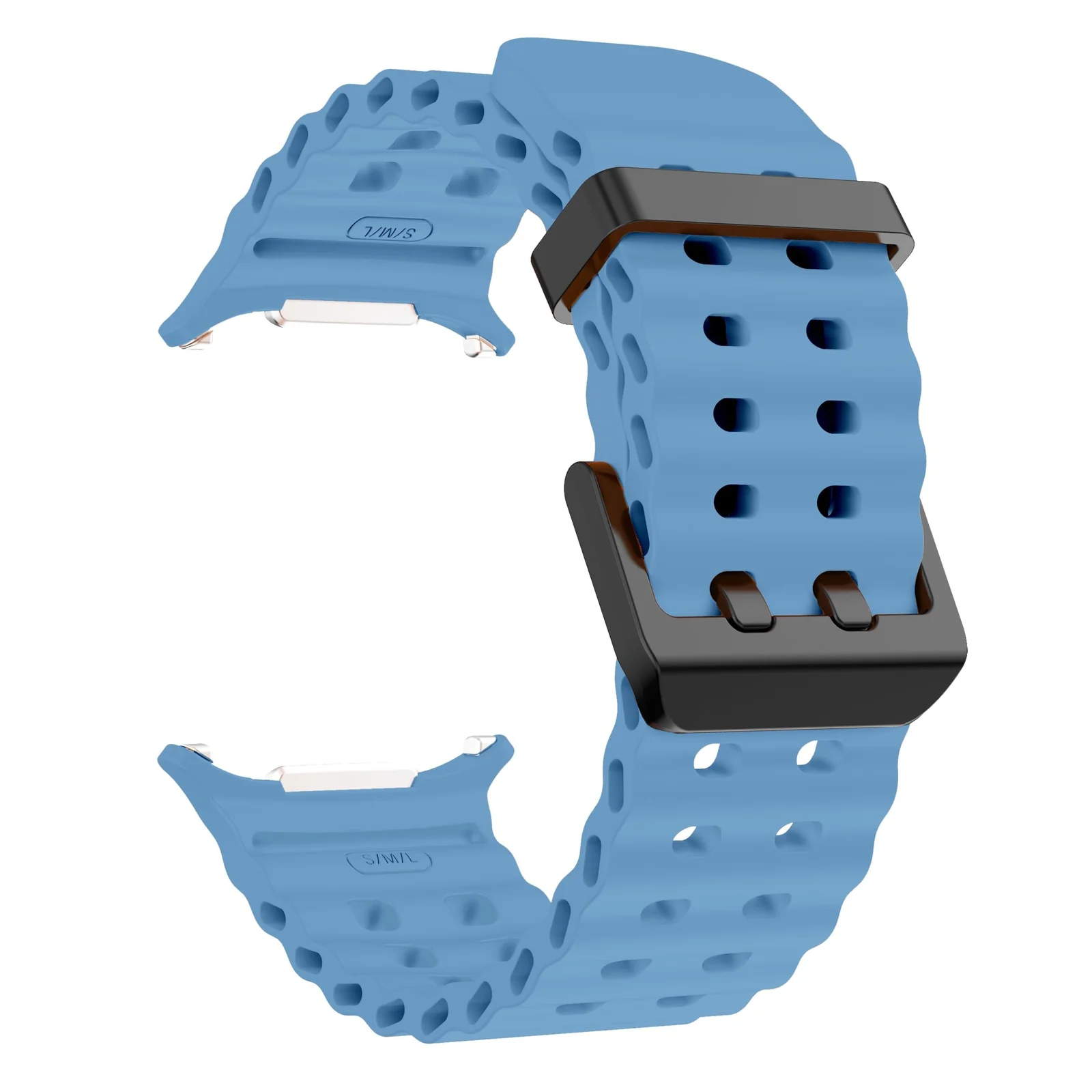 DL3 Mobilak Sport Band Compatible with Samsung Galaxy Watch Ultra Band 47mm Women Men, Breathable Soft Silicone Waterproof Watch Strap Accessories for Samsung Watch 7 Ultra Bands - Official Blue