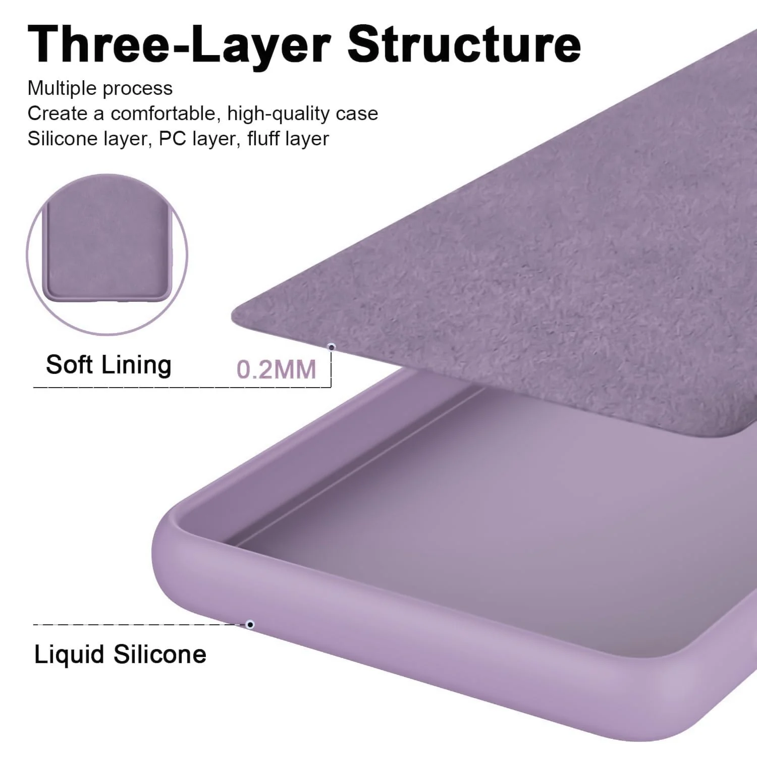 DL3 Mobilak OPPO Reno 8T 4G (Not 5G) Case, Soft Flexible Silicone Gel Rubber Bumper Cover, Full Body Shockproof Protective Phone Case - Lavender