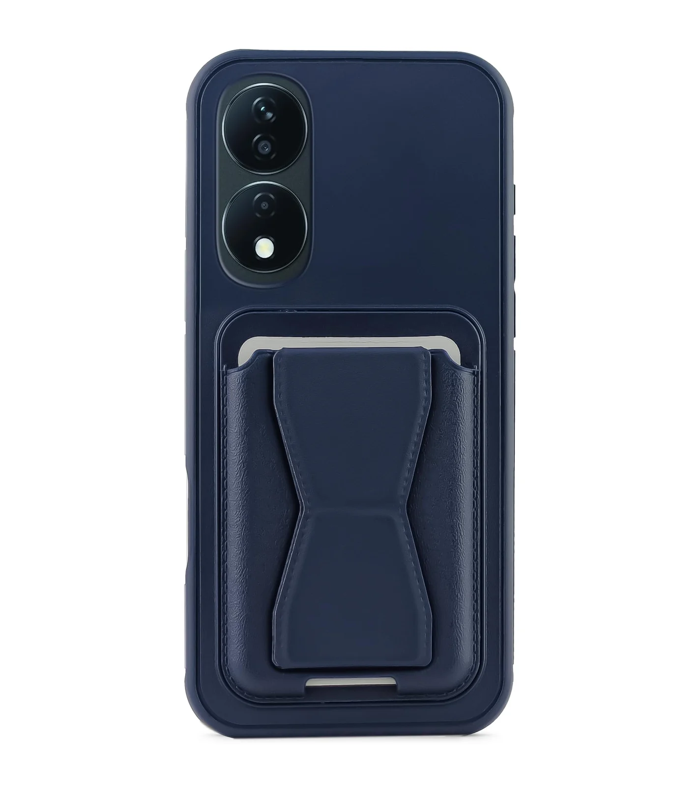 DL3 Mobilak Leather Wallet Case with Card Slot for Honor X7B with Camera Protection and Shockproof Design - Blue