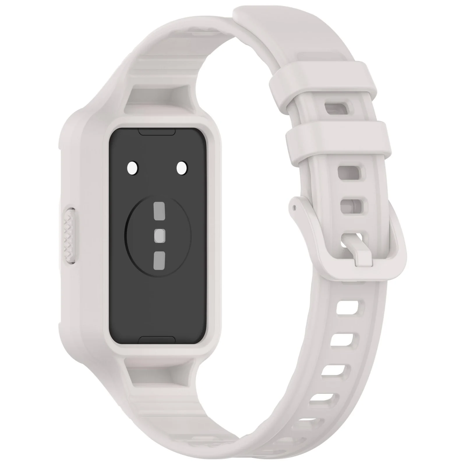 MOBIGON Rugged Silicone Strap with Bumper Case for Huawei Band 11, Stone