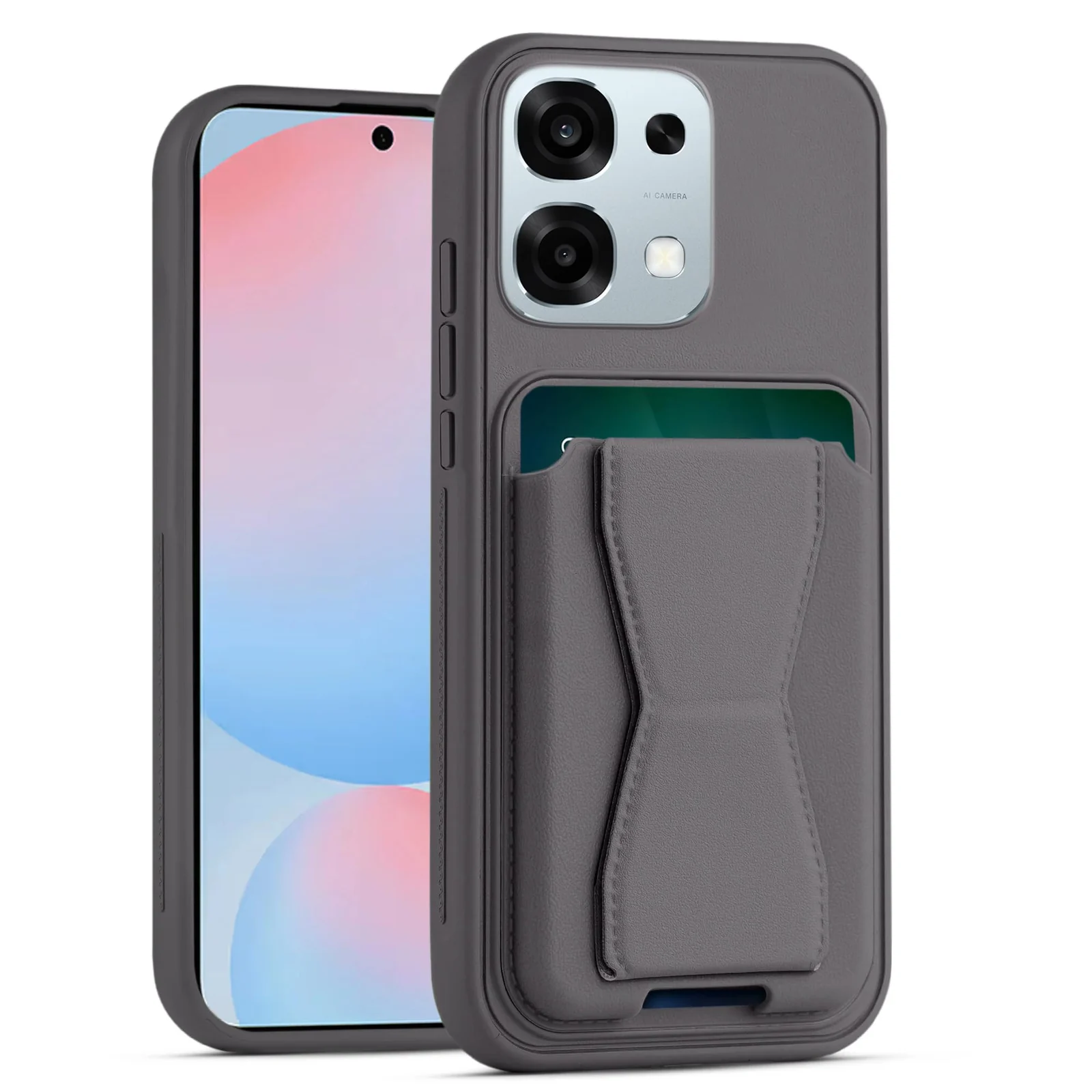 DL3 Mobilak Leather Wallet Case for OPPO A6 Pro 5G / 4G, Camera protection, Shock-absorbing protection, Built-in kickstand - Lavender Purple