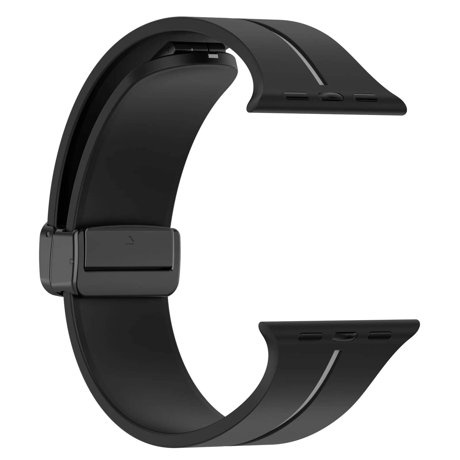 DL3 Mobilak Magnetic Bands for Apple Watch Ultra/Ultra 2 Band 49mm 45mm 44mm 42mm 41mm 40mm 38mm, Soft Sport Silicone Strap for iwatch Series 9/8/7/6/5/4 ( Grey, 42mm/44mm/45mm/49mm), unisex-adult - Black