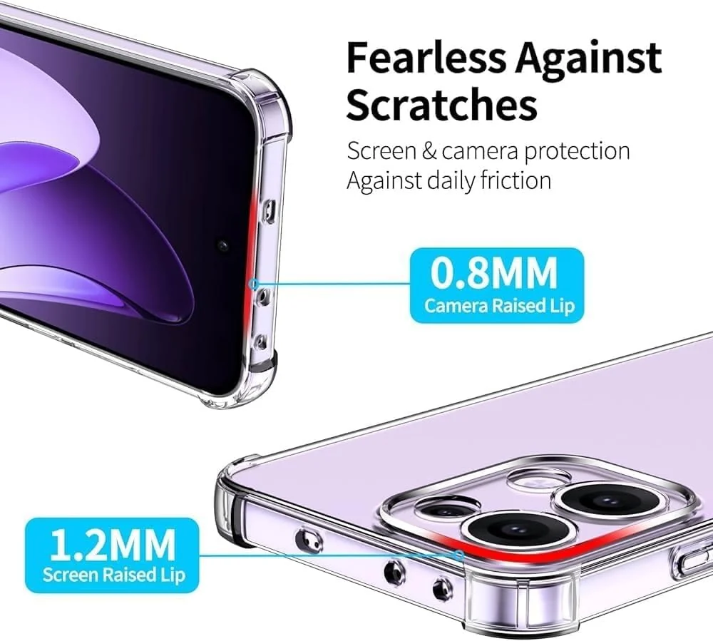 DL3 Mobilak Clear TPU Case for OPPO Reno 13 5G, Camera protection, Shock-absorbing protection, Scratch-resistant surface - Clear