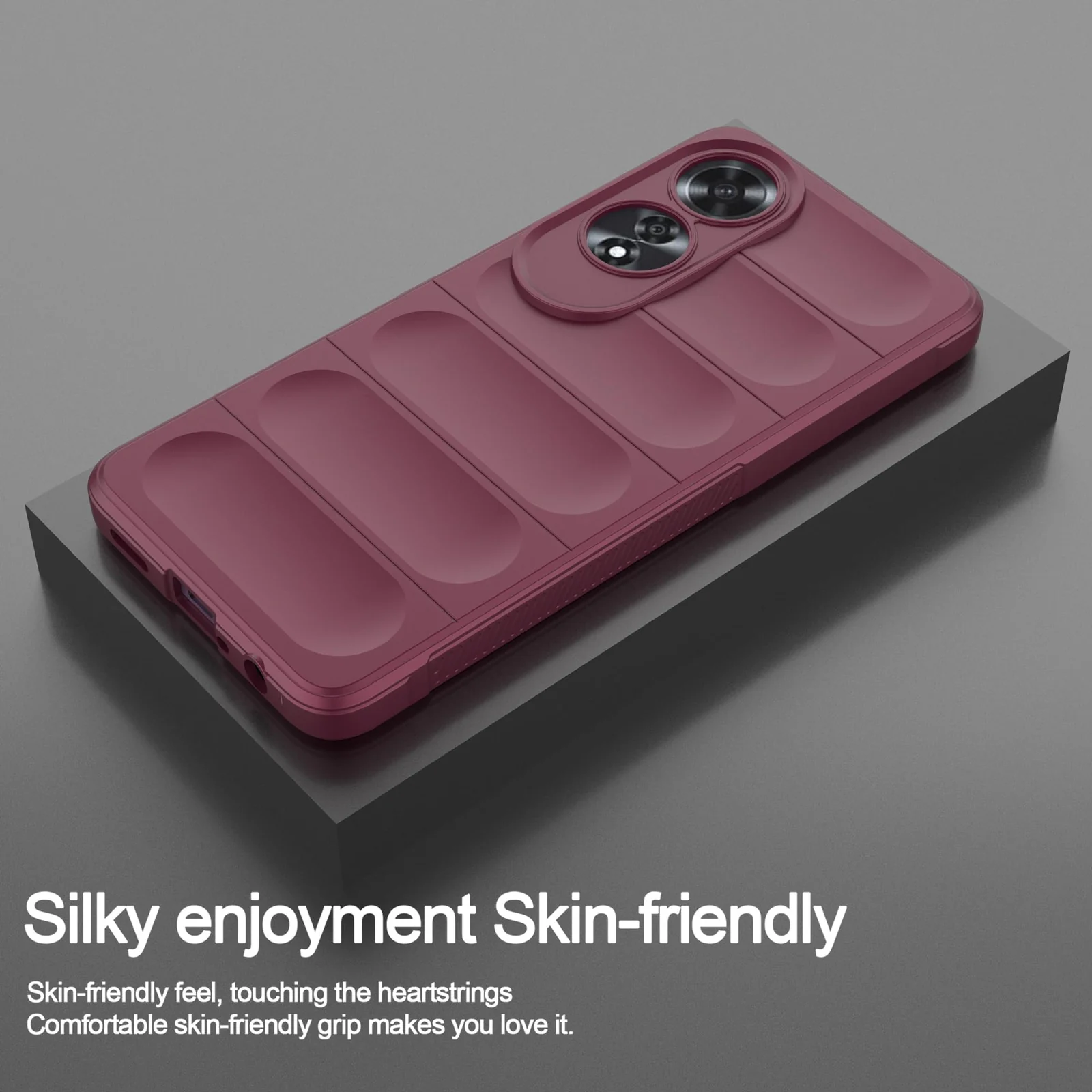 DL3 Mobilak Rugged Protective Case for OPPO A60 4G, Camera protection, Shock-absorbing protection, Non-slip grip - Wine Red