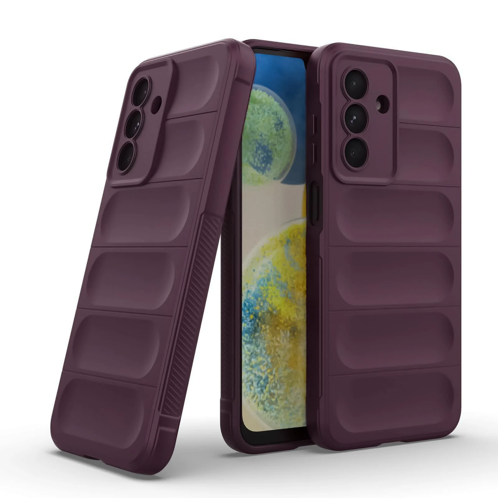 DL3 Mobilak Soft Silicone Protective Case for Samsung Galaxy A26 with Camera Protection and Shockproof Design - Wine Red