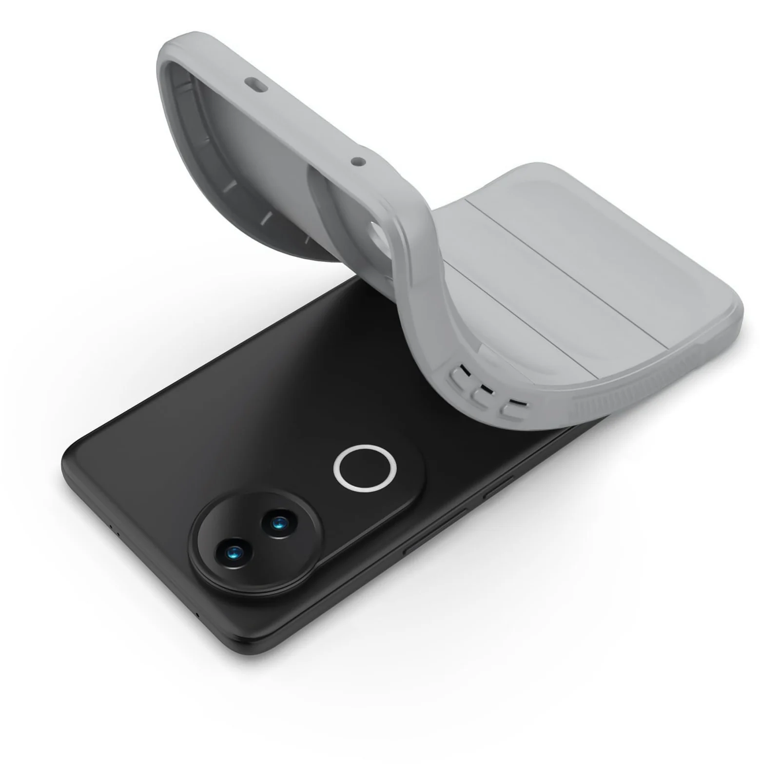 DL3 Mobilak Soft Silicone Protective Case for vivo V50 5G, vivo V50E with Camera Protection and Shockproof Design - Gray