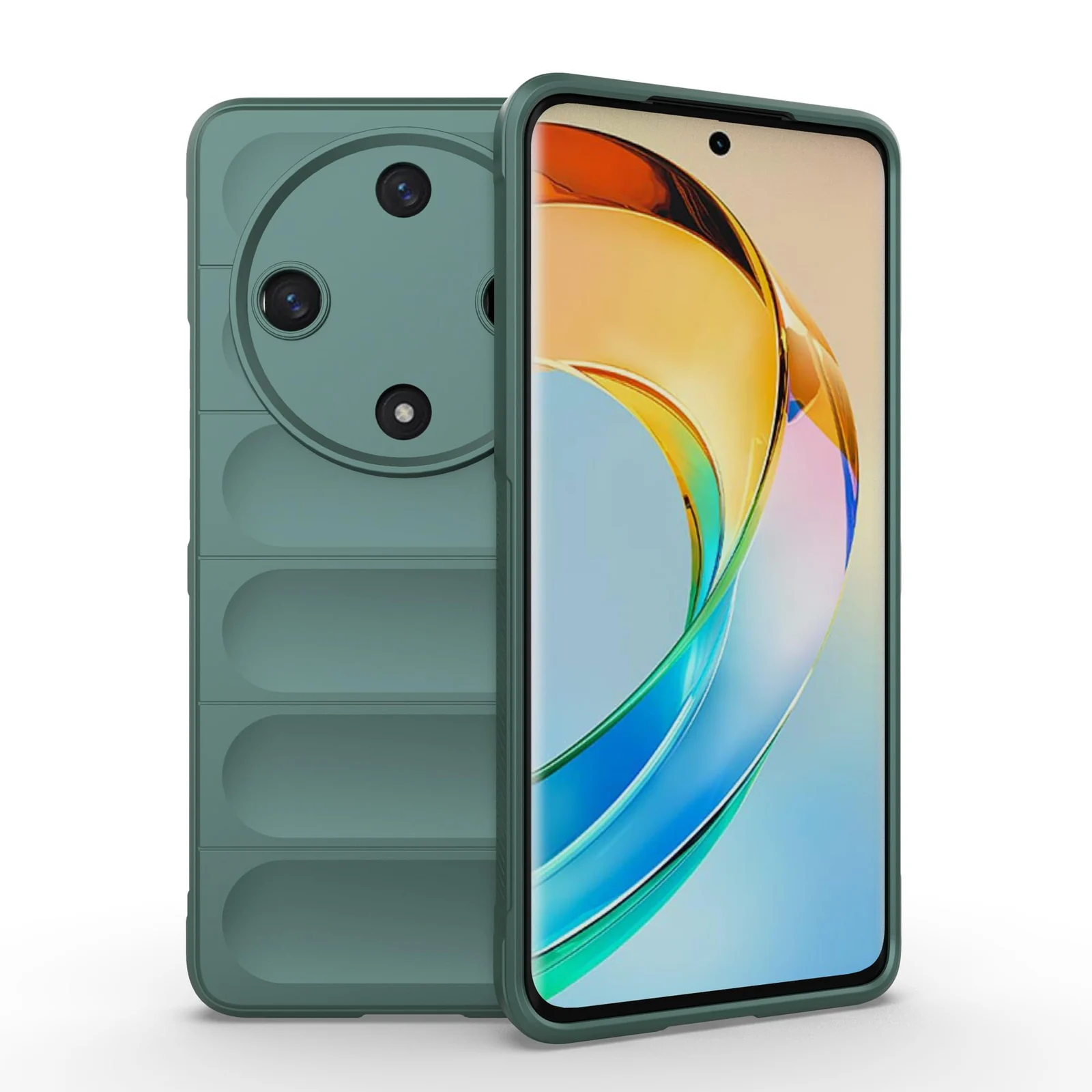 DL3 Mobilak Soft Silicone Protective Case for Honor X9b / Honor Magic 6 Lite 5G / Honor X50 with Camera Protection and Shockproof Design - Green