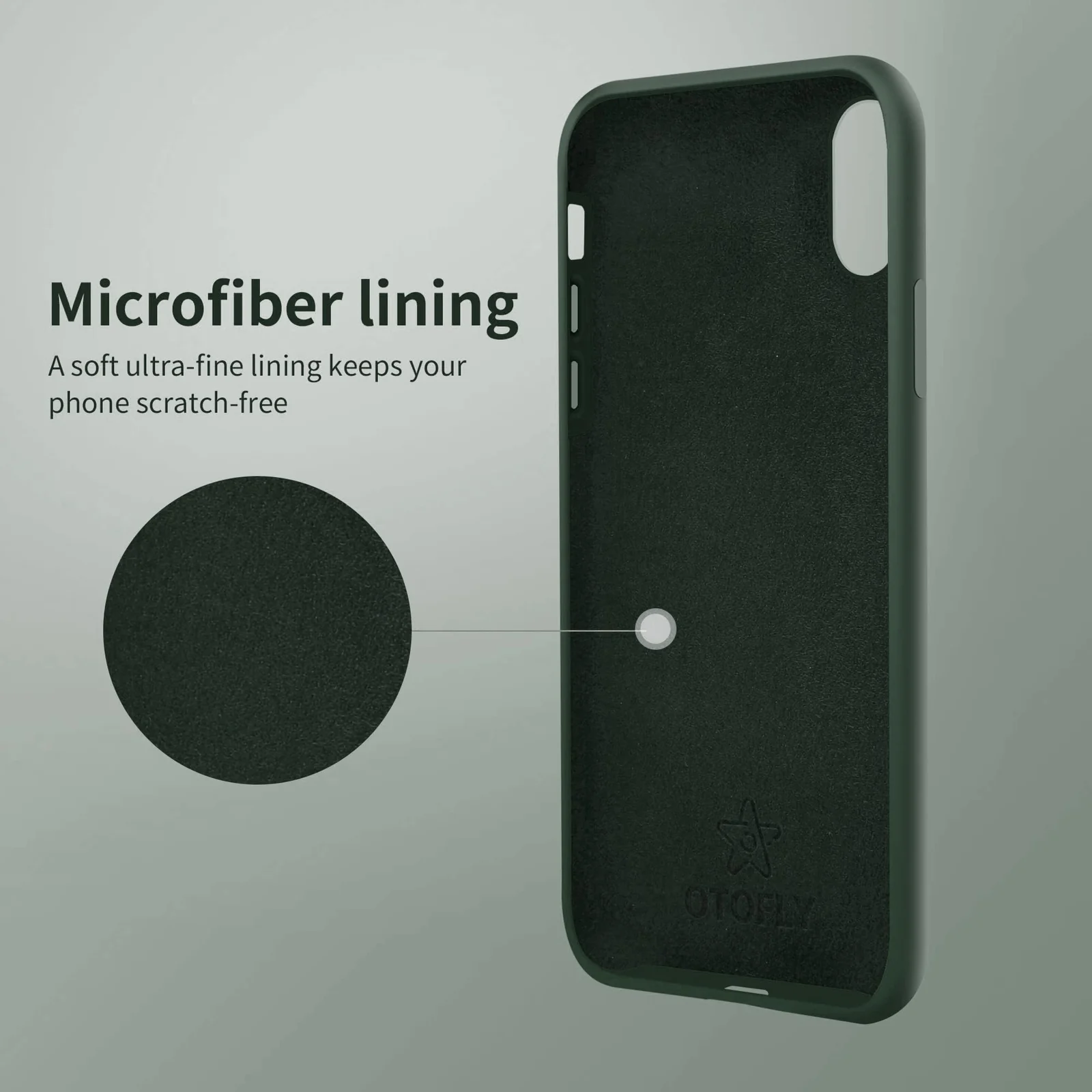DL3 Mobilak Liquid Silicone Case for iPhone XR, Shock-absorbing protection, Scratch-resistant surface, Soft microfiber lining - Green
