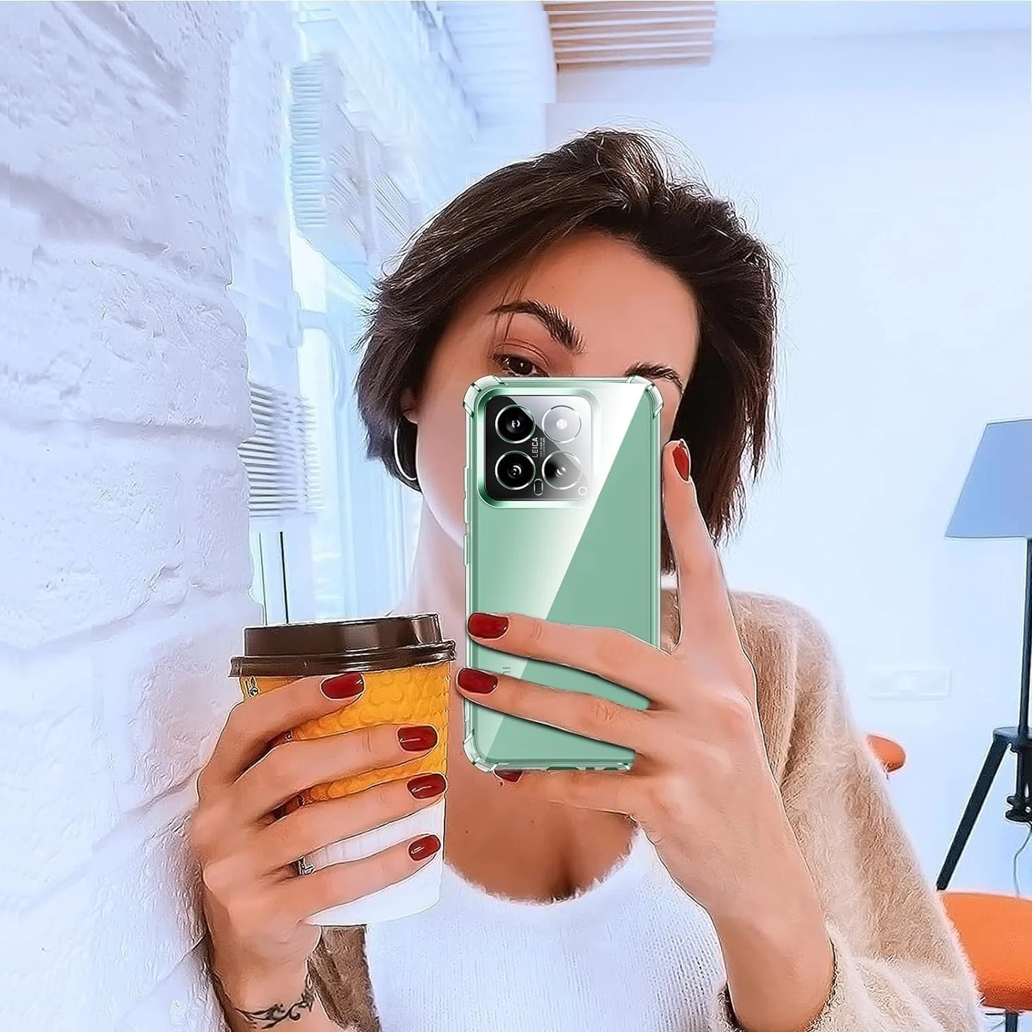 DL3 Mobilak Clear TPU Protective Case for Xiaomi 14 with Camera Protection and Shockproof Design - Clear