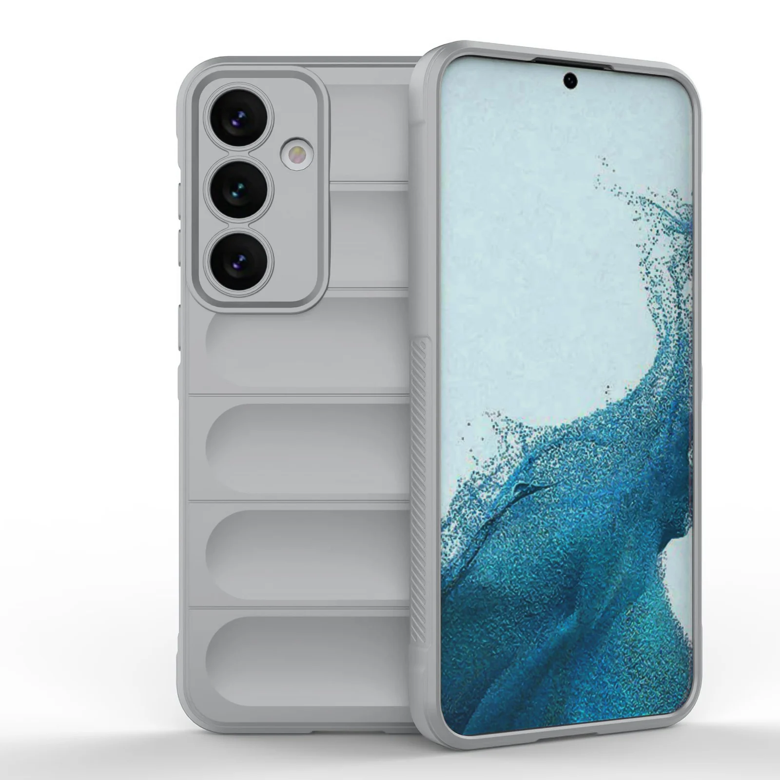 DL3 Mobilak Silicone Case for Samsung Galaxy A25 Heavy Duty Protective [Slim Fit] Shockproof Soft Flexible Protective Design Shock-Absorption TPU Cover With Camera Protection - Gray