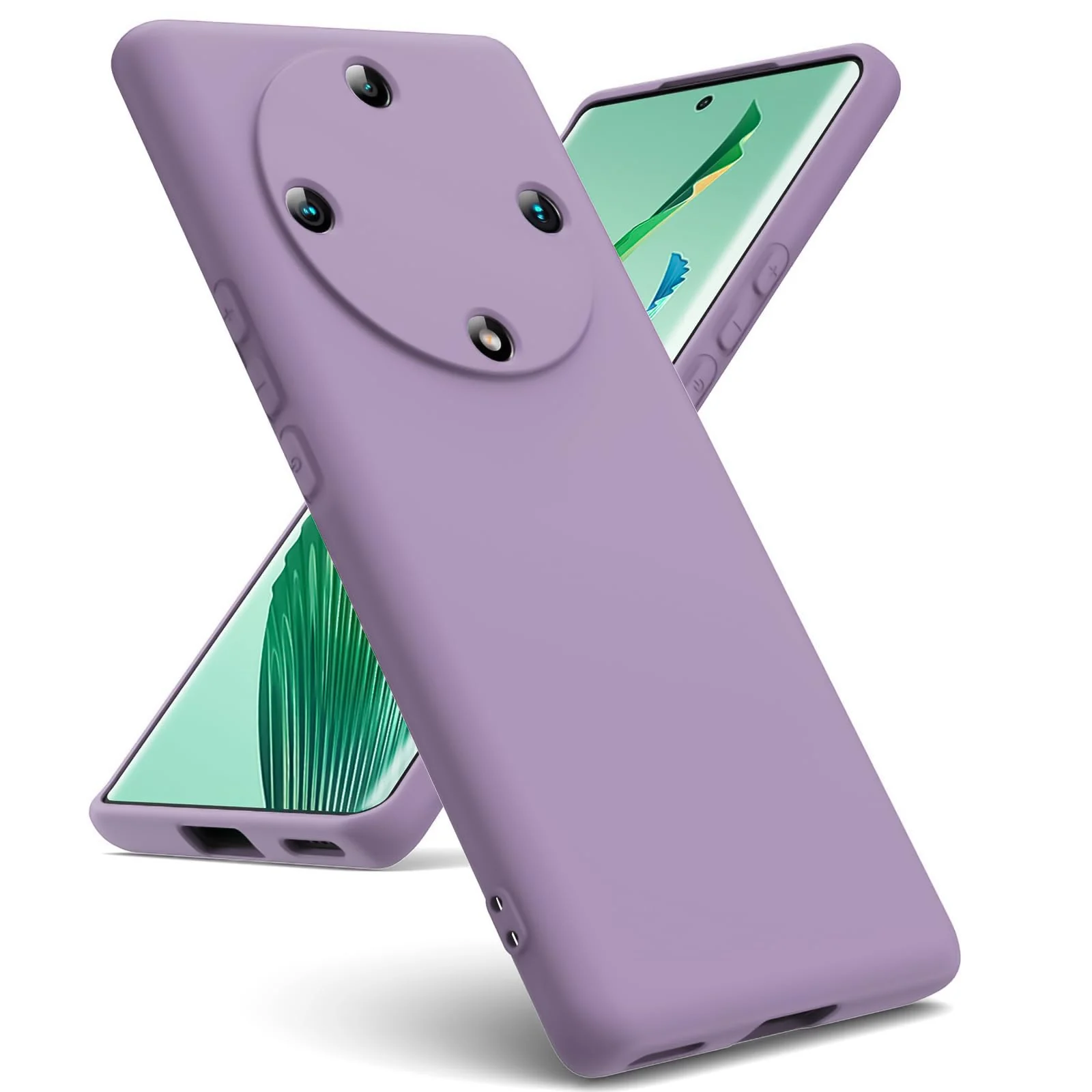 DL3 Mobilak Silicone Protective Case for Honor X9a, Shock-absorbing protection, Scratch-resistant surface, Soft microfiber lining - Lavender