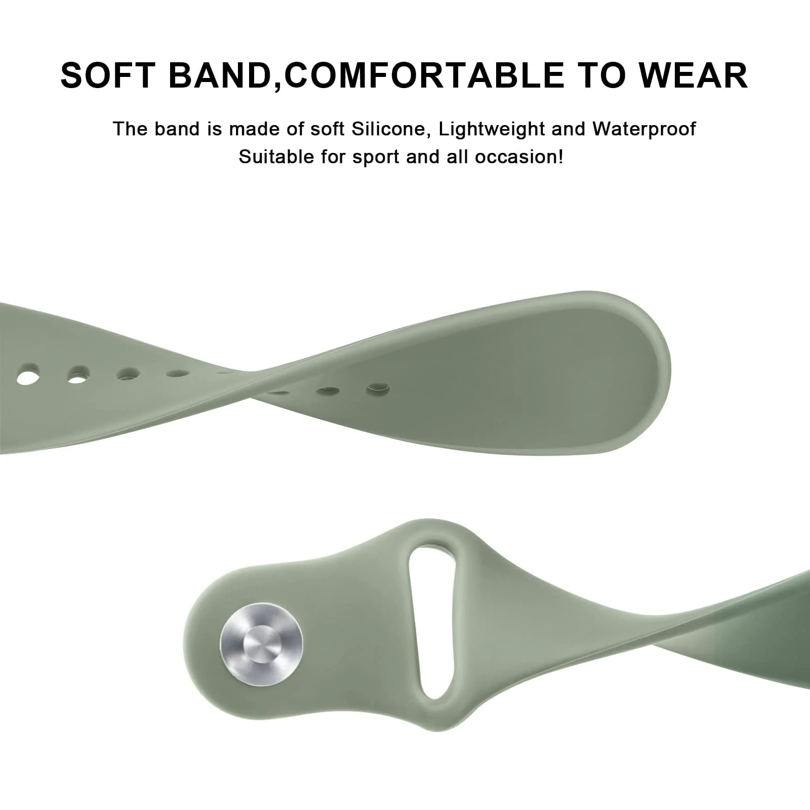 DL3 Mobilak Straps Compatible with Xiaomi Redmi Watch 5 Active/Redmi Watch 5 Lite Bracelets for Men Women, 22mm Soft Silicone Strap, Waterproof Adjustable Band Sports Replacement - Olive Green