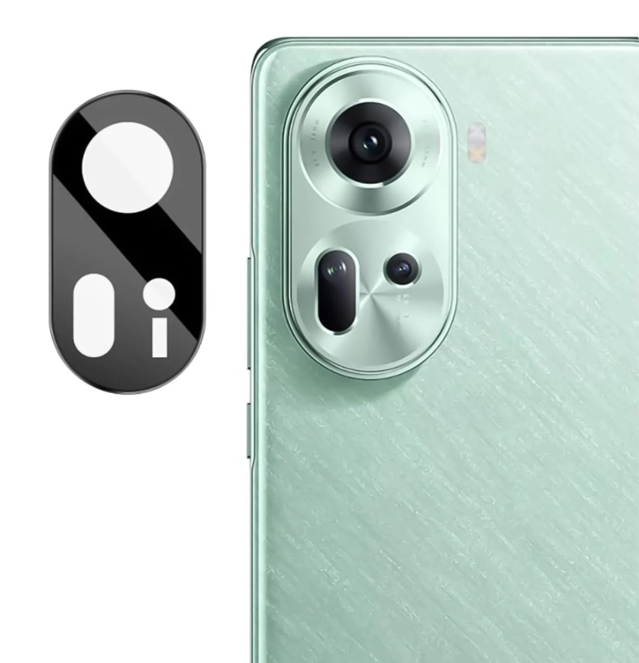 DL3 Mobilak OPPO Reno 11 5G Camera Lens Protector Tempered Glass Screen Protector HD [Full Coverage][Anti-Scratch] Drop Protection Ultra Clear/Thin Lens Protector Case - Black