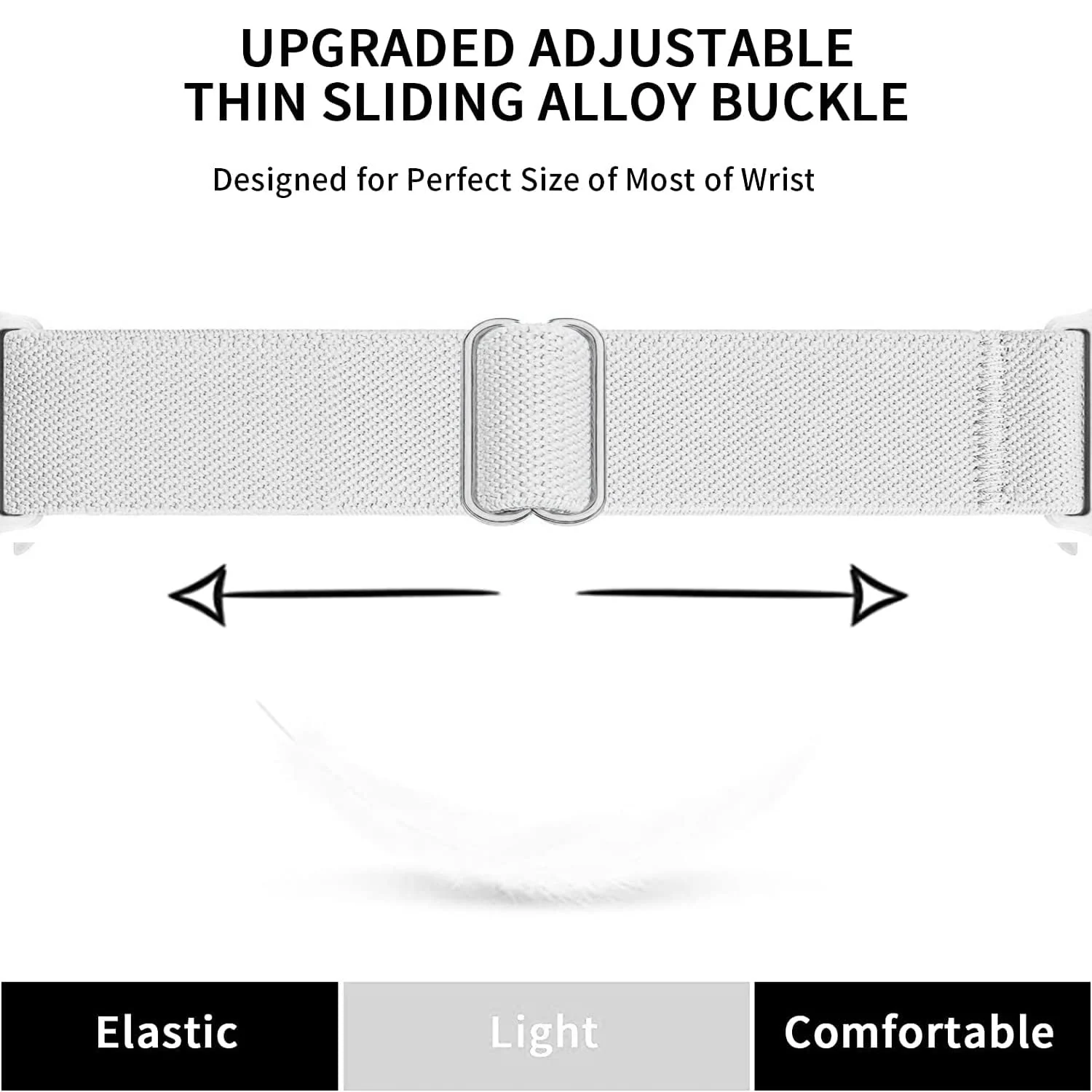 DL3 Mobilak Strap Nylon Loop 20MM Band For Samsung Galaxy Watch 7/6/5/4 40mm 44mm/Watch 5 Pro 45mm/S2 classic/active 2 40mm 44mm/Amazfi GTS 2/2e/3/3 Pro/4/GTS 2 Mini/3 Mini/4 Mini/Bip 3 - A.White
