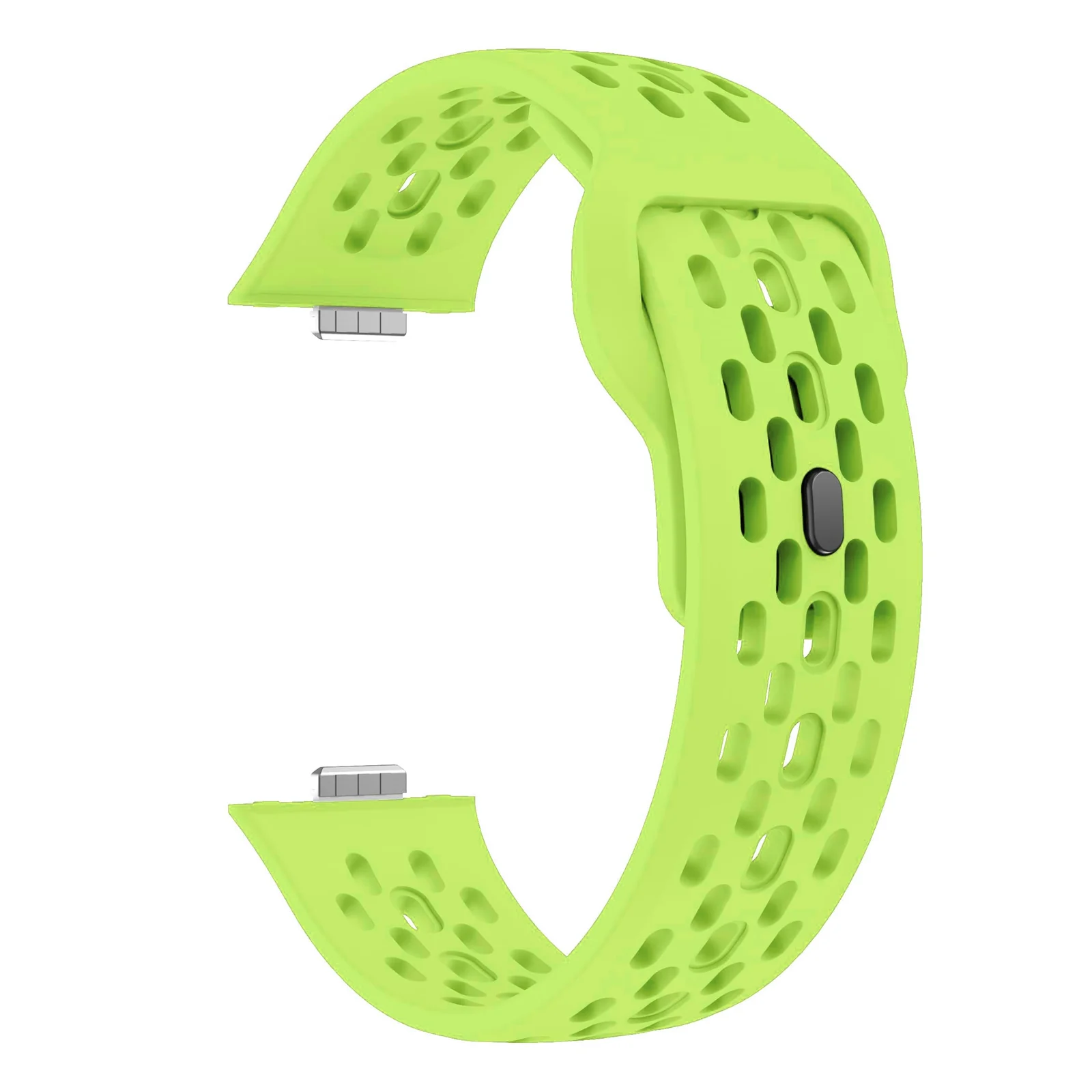 DL3 Mobilak Silicone Mesh Breathable Straps for Huawei Watch Fit 4 Pro Strap. Wristband Bands Bracelet Sports Bracelet Quick Release Adjustable Armband for Huawei Watch Fit 4/Fit 3 - Neon Green
