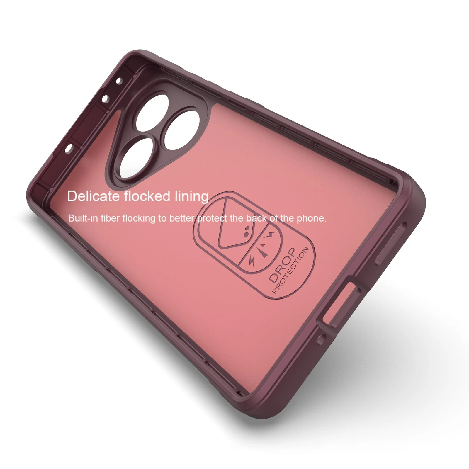 DL3 Mobilak Flexible Silicone and TPU Protective Case with Camera Protection for realme GT6 / GT Neo6 / GT Neo 6 SE / GT 6T - Wine Red