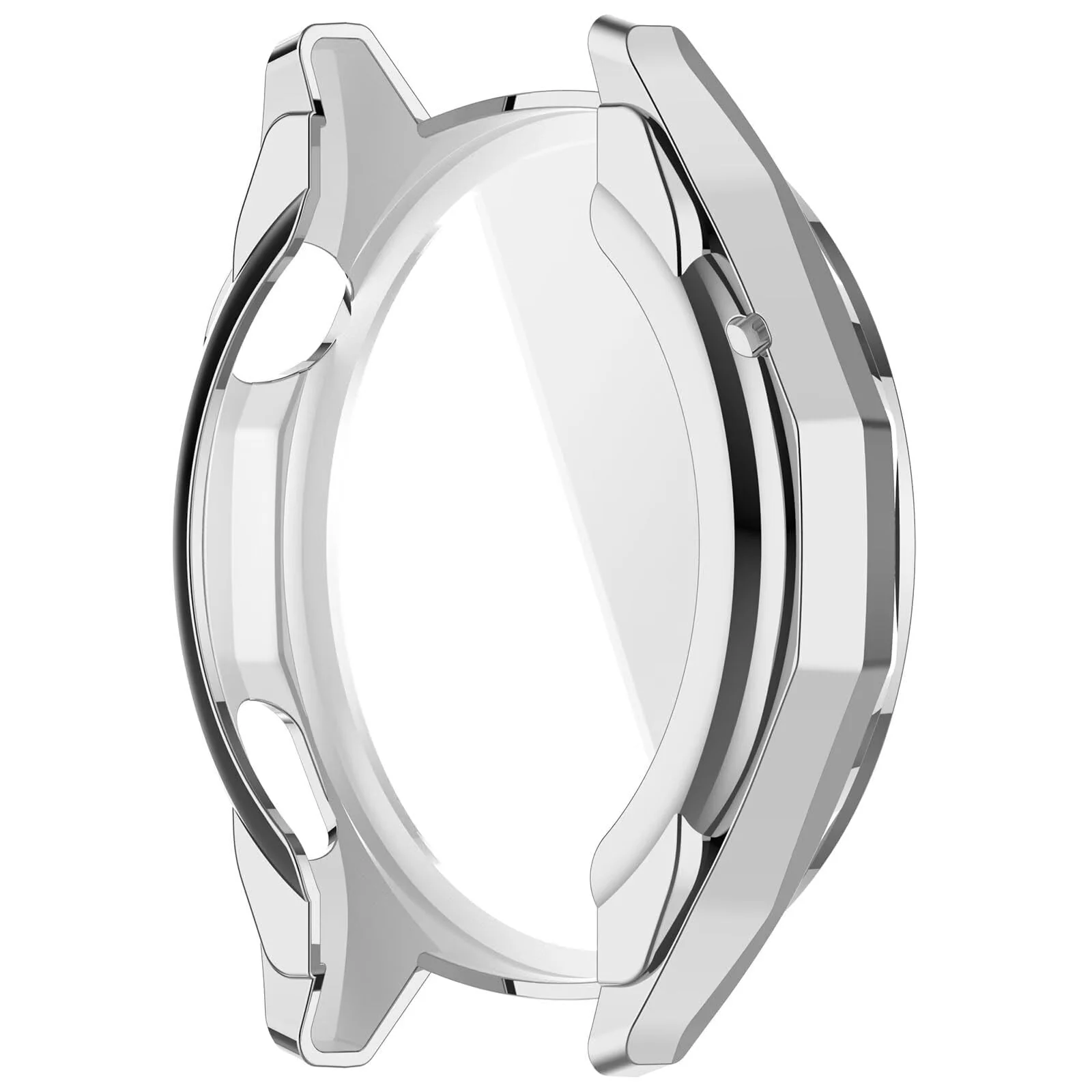 DL3 Mobilak Case for Huawei Watch GT6 46MM, Case with Screen Protector, HD Protection Cover, Soft Silicone Screen Protector Cover for Huawei Watch GT 6 46MM - Silver