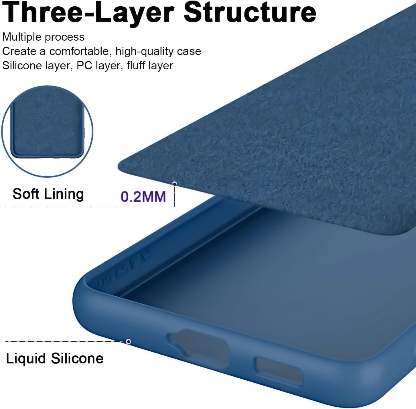 DL3 Mobilak Silicone Protective Case for Huawei nova 10 SE, Shock-absorbing protection, Scratch-resistant surface, Soft microfiber lining - Royal Blue