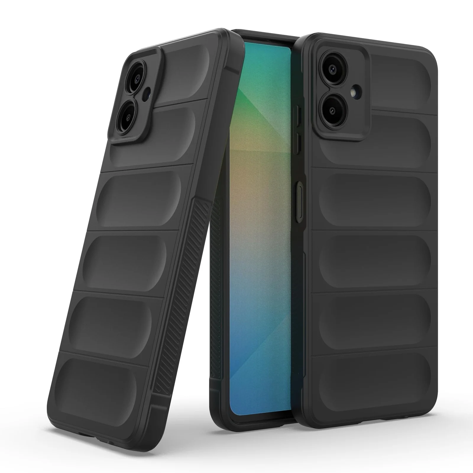 DL3 Mobilak Flexible Silicone and TPU Protective Case with Camera Protection for Samsung Galaxy A06 - Black