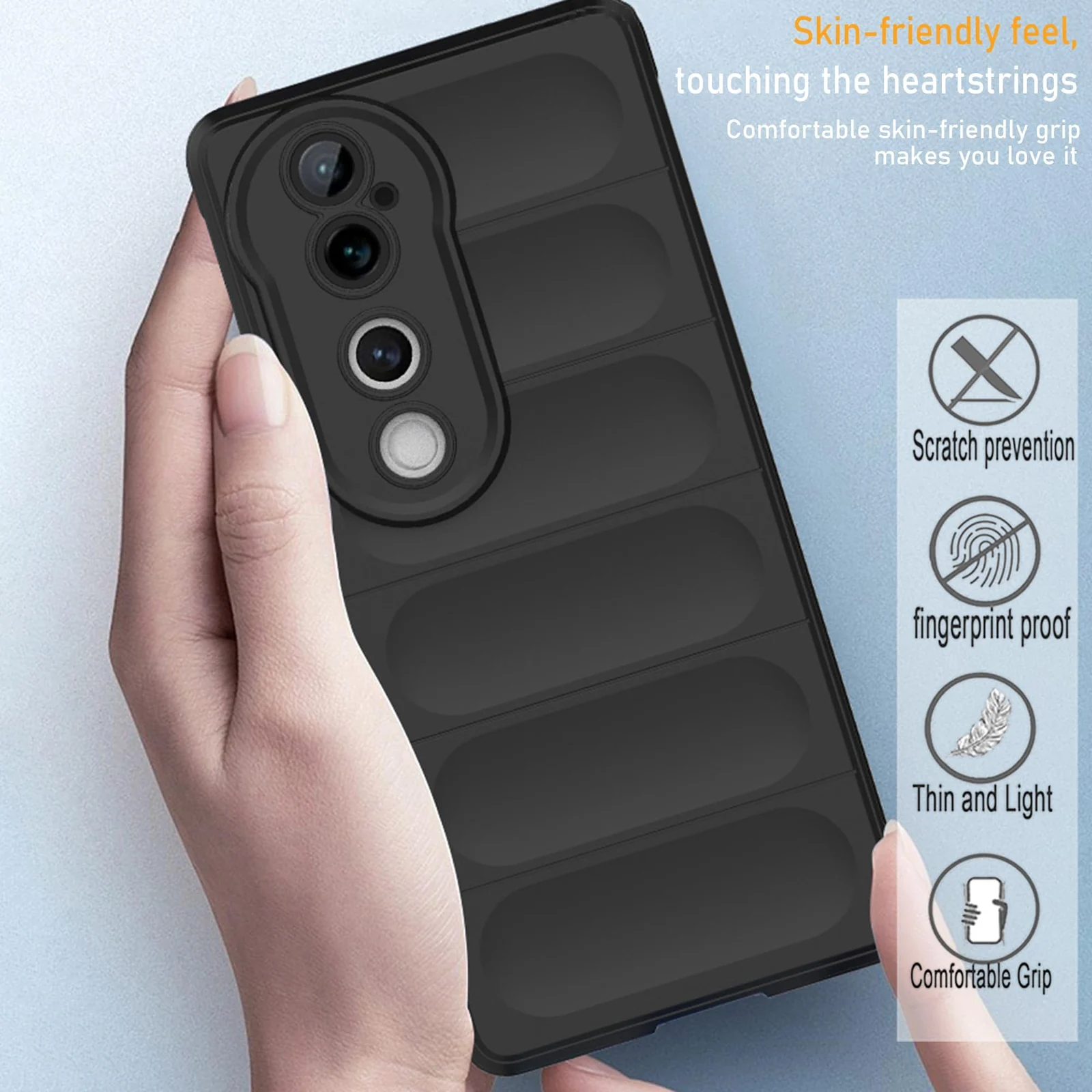DL3 Mobilak Silicone Case for Vivo V40 5G / Vivo V40 Pro 5G Heavy Duty Protective [Slim Fit] Shockproof Soft Flexible Protective Design Shock-Absorption TPU Cover With Camera Protection - Black