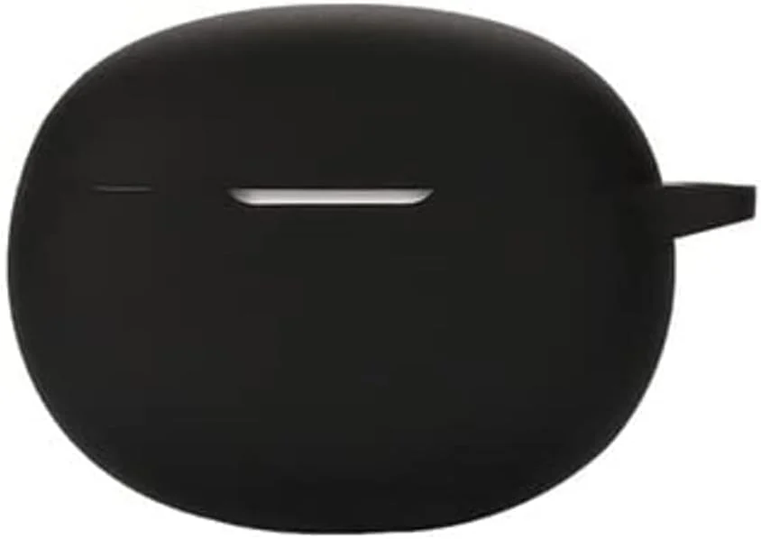 DL3 Mobilak Silicone Case Compatible with Oraimo Riff Earbuds, Soft Silicone Protective Case Cover, Shockproof Sleeve with Carabiner - Black