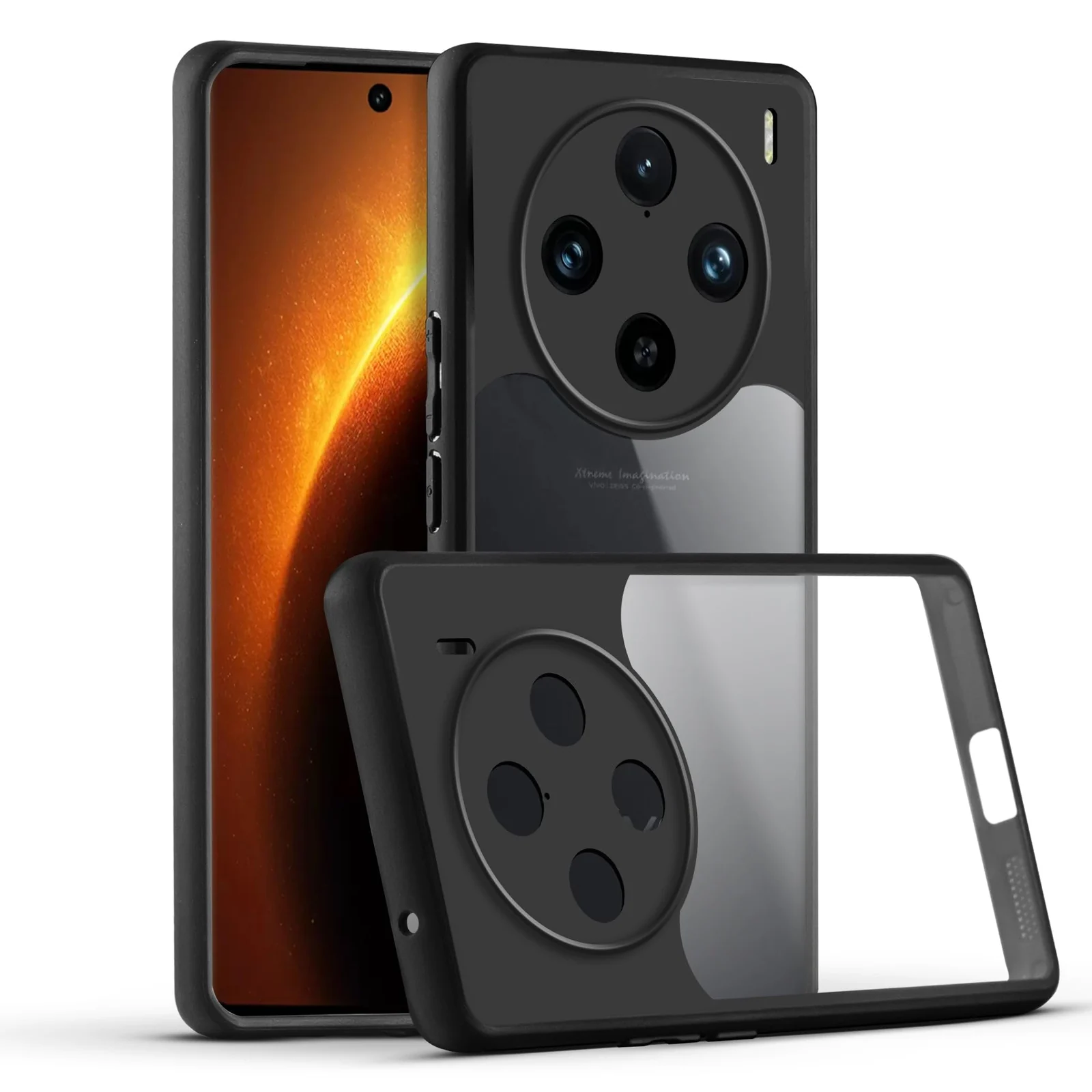 DL3 Mobilak Clear TPU Case for vivo X100 Pro 5G, Camera protection, Shock-absorbing protection, Scratch-resistant surface - Black